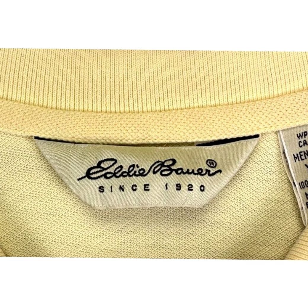 Eddie Bauer Eddie Bauer Polo Shirt Adult XL Yellow Cotton Short Sleeve Rugby Casual Mens Size US XL / EU 56 / 4 - 3 Thumbnail