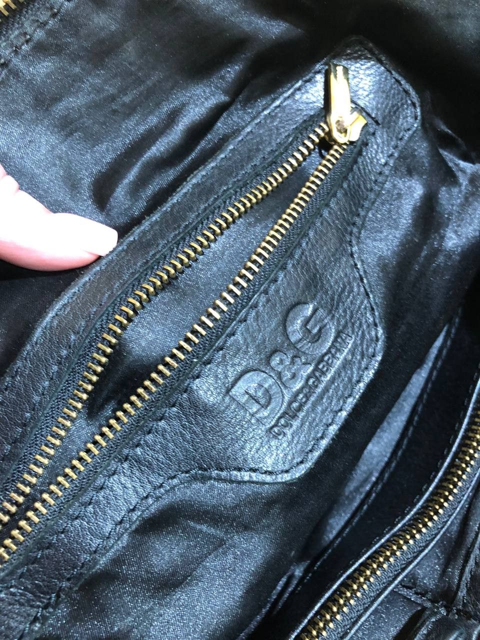 Dolce & Gabbana DOLCE&GABBANA Black Leather Bag Handbag with Logo Plate Size ONE SIZE - 2 Thumbnail