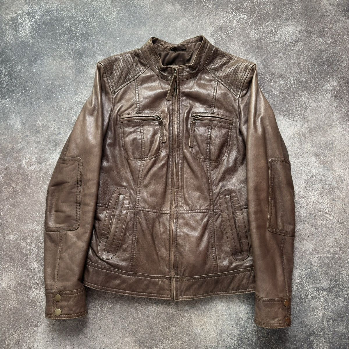 20471120 × If Six Was Nine Vintage Y2K Amazing Leather Moto Biker Jacket Size S / US 4 / IT 40 - 4 Thumbnail