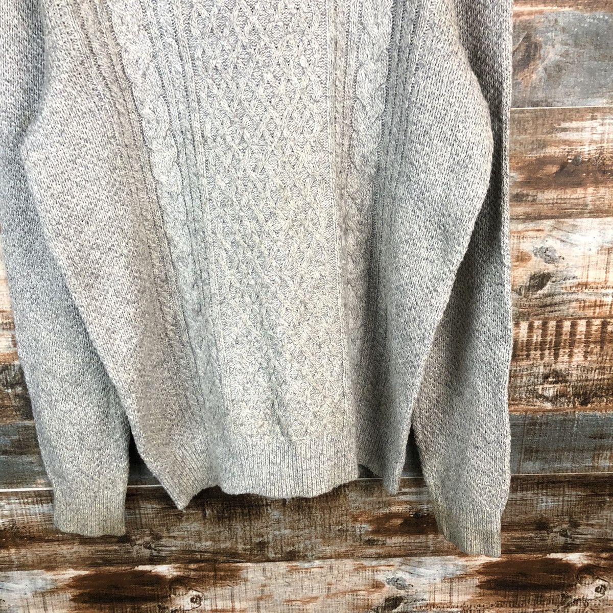Homespun Knitwear × Japanese Brand × Vintage Uniqlo Heatech Grey Knitwear #A1710 Size XL / US 12-14 / IT 48-50 - 6 Thumbnail