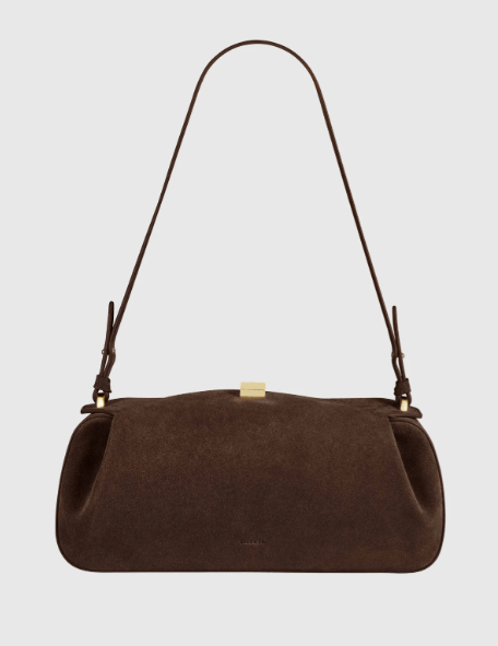 Other OYSTER CLUTCH - CHOCOLATE SUEDE Size ONE SIZE - 4 Thumbnail