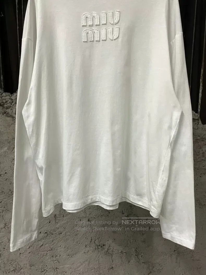 Miu Miu Miu Miu Size XS Sticker logo long sleeve Size XS / US 0-2 / IT 36-38 - 4 Thumbnail