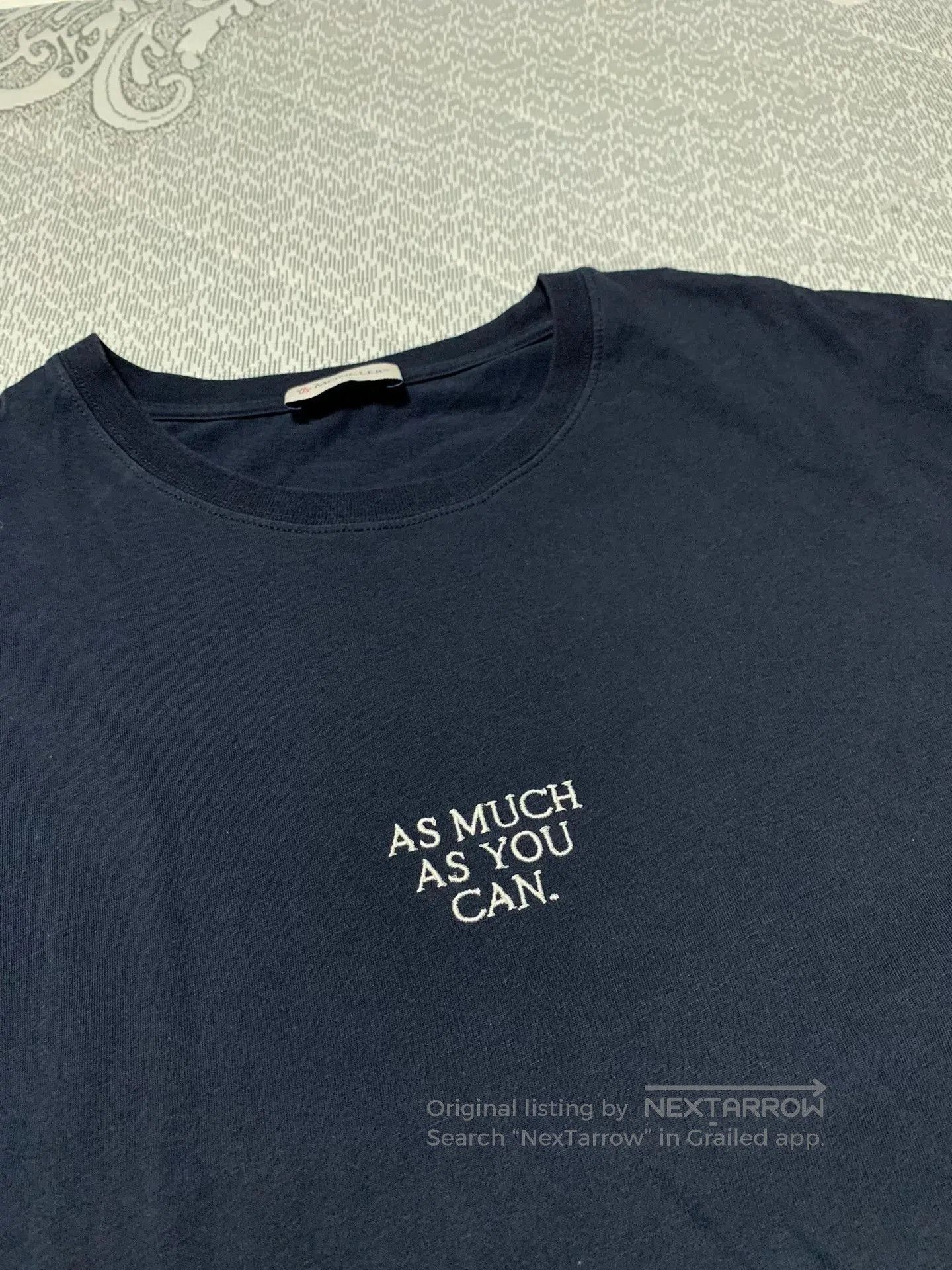 Moncler Moncler Navy Smiley Print Sleeve Sweatshirt. Size US XL / EU 56 / 4 - 3 Thumbnail