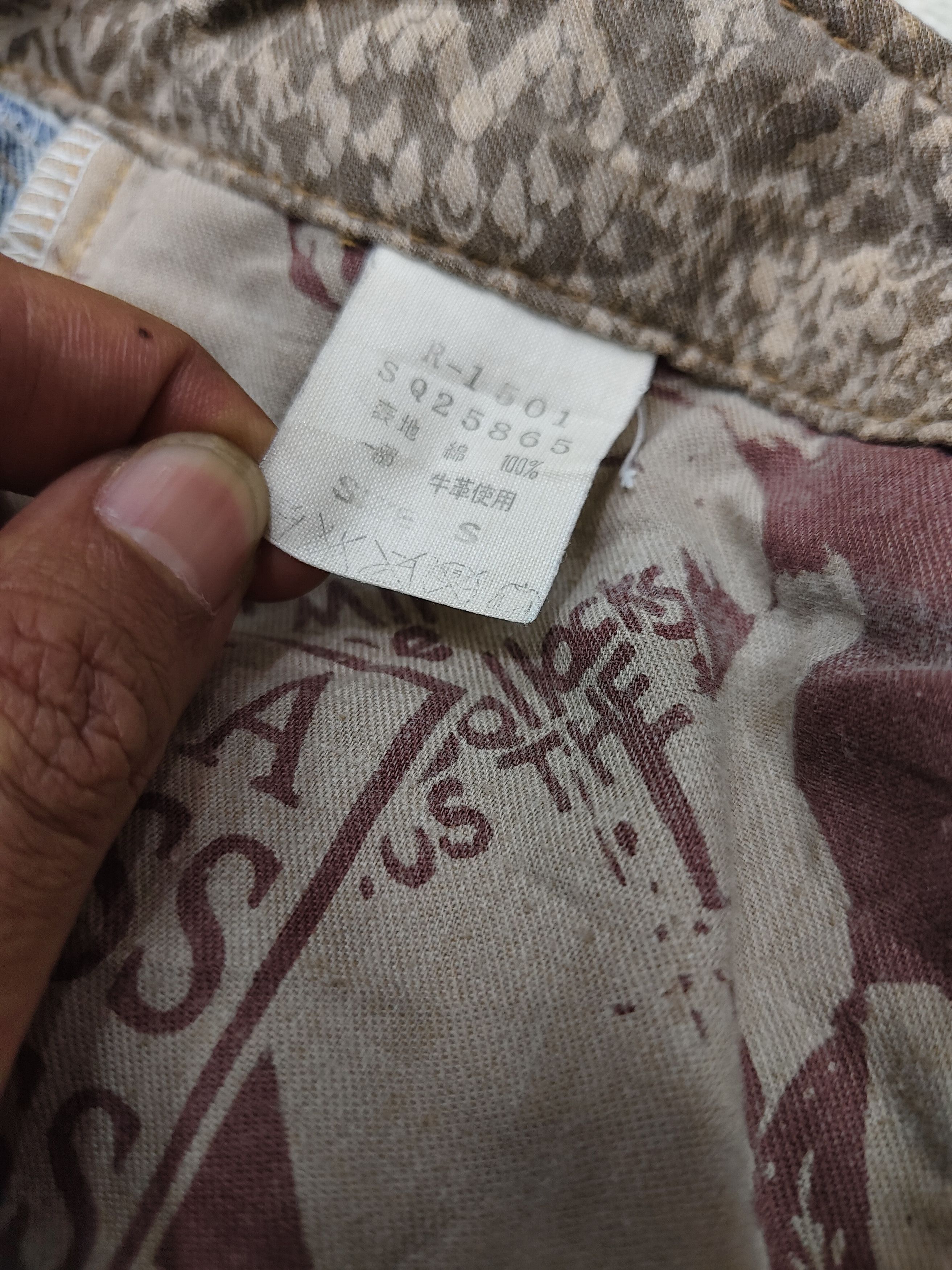 Japanese Brand 🇯🇵 RNA Inc Snake Skin Pattern Leather Pocket Distressed Size 30" / US 8 / IT 44 - 9 Thumbnail
