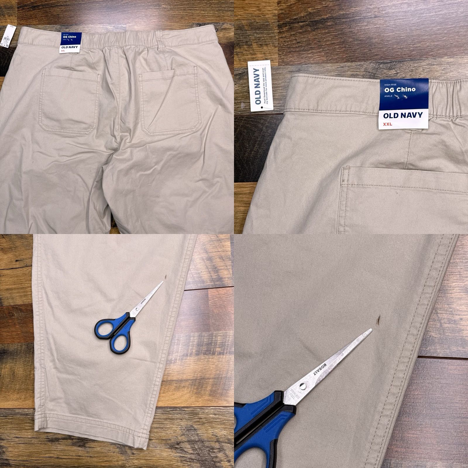 Old Navy Old Navy Chino Pants Womens 2XL High Rise Stretch Tapered Leg Casual Brown Cotton Spandex Knit Logo Vintage: No Size 40" / US 18 - 8 Thumbnail