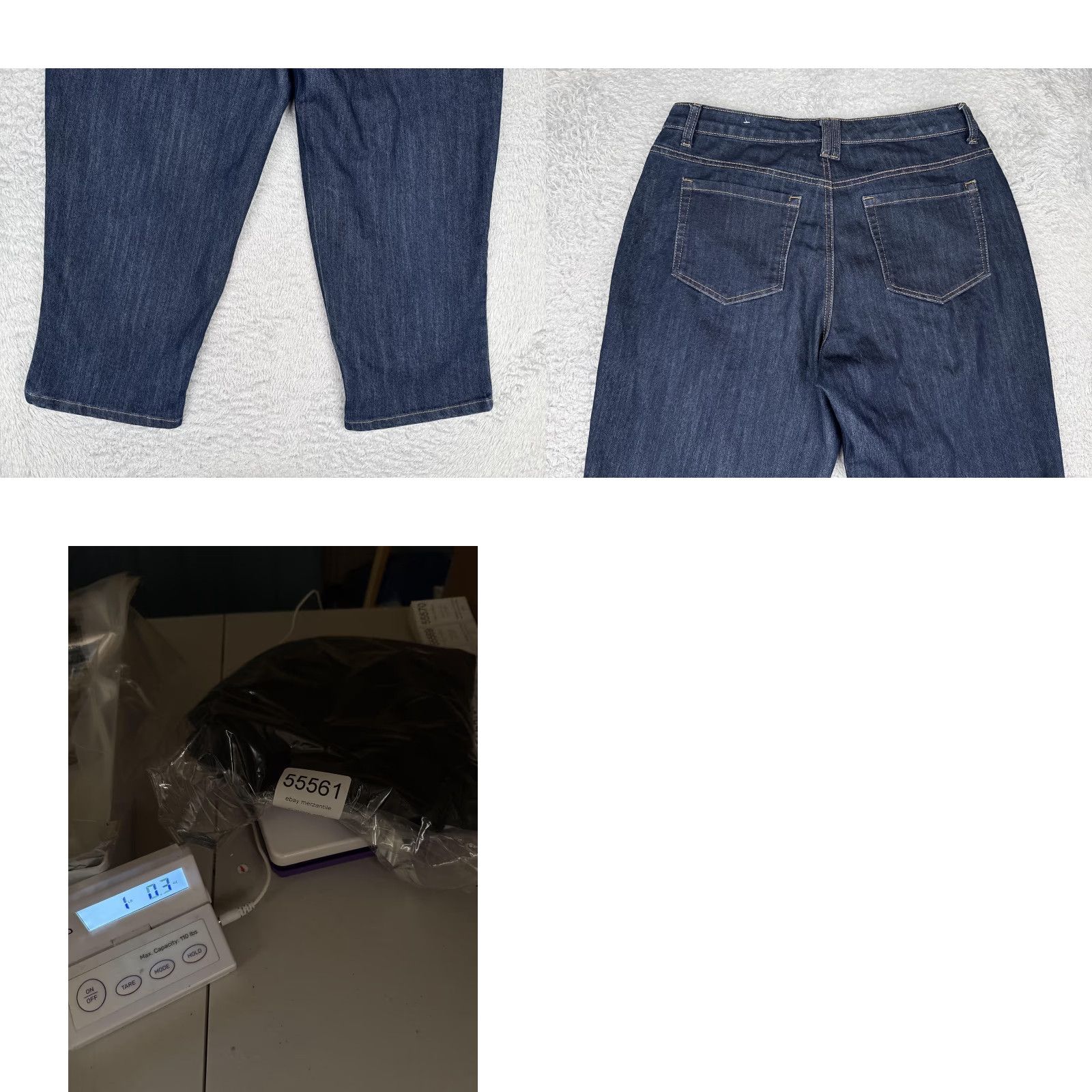 Vintage Style&co Jeans Capri Womens 10 Blue Dark Wash Mid Rise Denim Stretch 30x23 Size 32" / US 10 / IT 46 - 10 Thumbnail