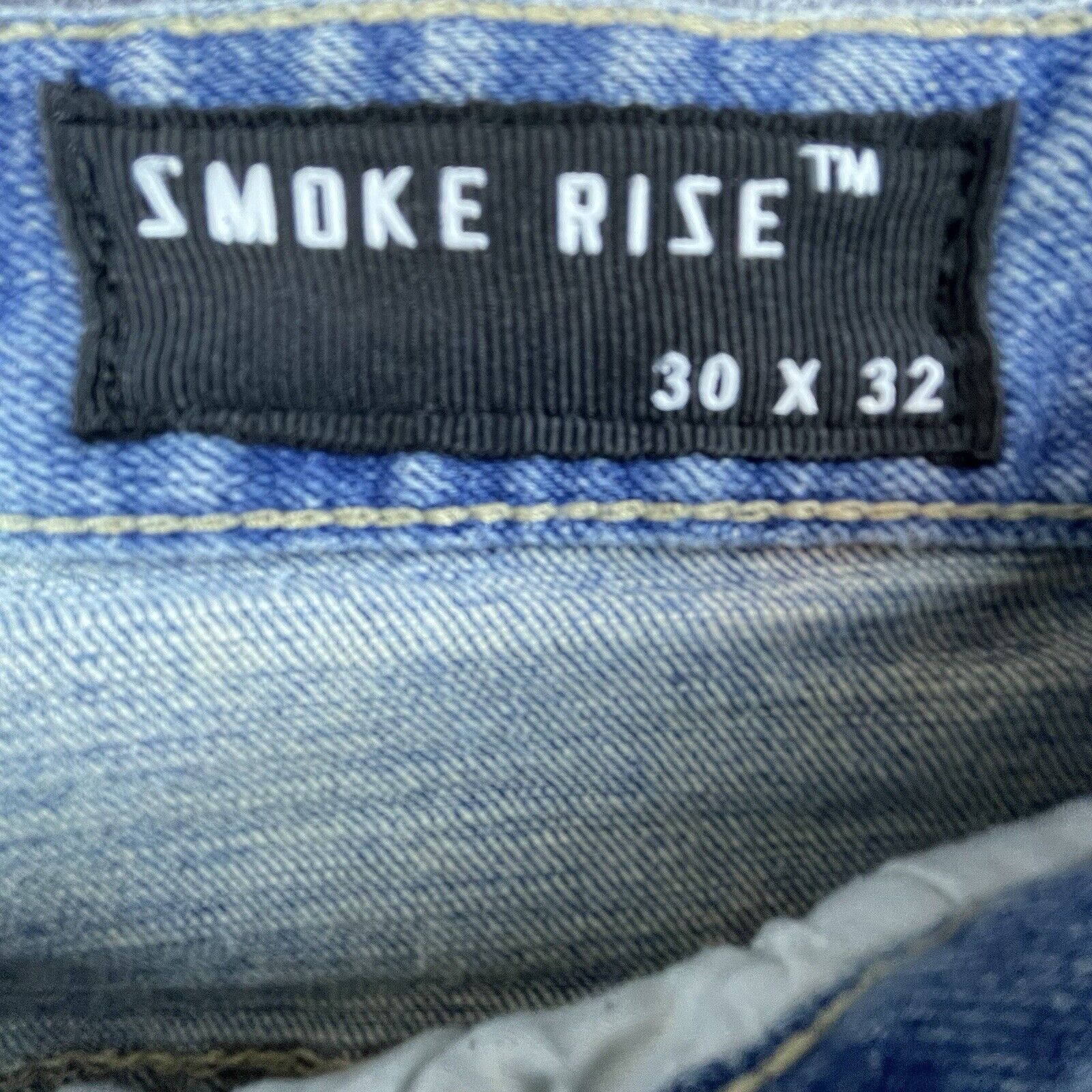 Smoke Rise Smoke Rise Jeans Mens 30 Skinny Paint Ripped Patches Varsity Size US 30 / EU 46 - 7 Thumbnail
