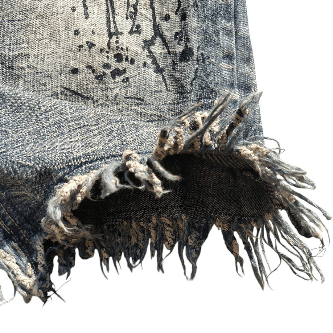 LOWBOX Vintage 2000s LOWBOX Denim Jorts Grunge Style Size US 30 / EU 46 - 2 Thumbnail