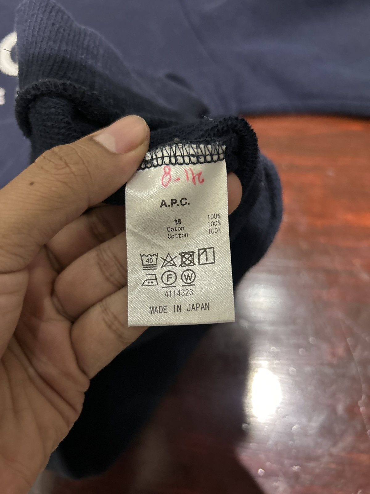 A.P.C. navy blue A.P.C. Rufus logo sweatshirt made in Japan Size S / US 4 / IT 40 - 6 Thumbnail