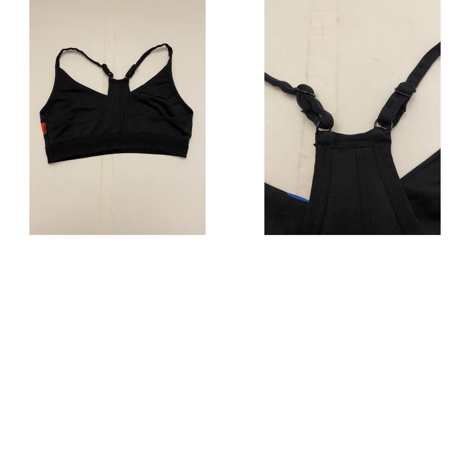 Victoria's Secret Victoria’s Secret Sports Bra Women Medium Multicolor B80 Red Black Blue Stripes Activewear Size ONE SIZE - 8 Thumbnail