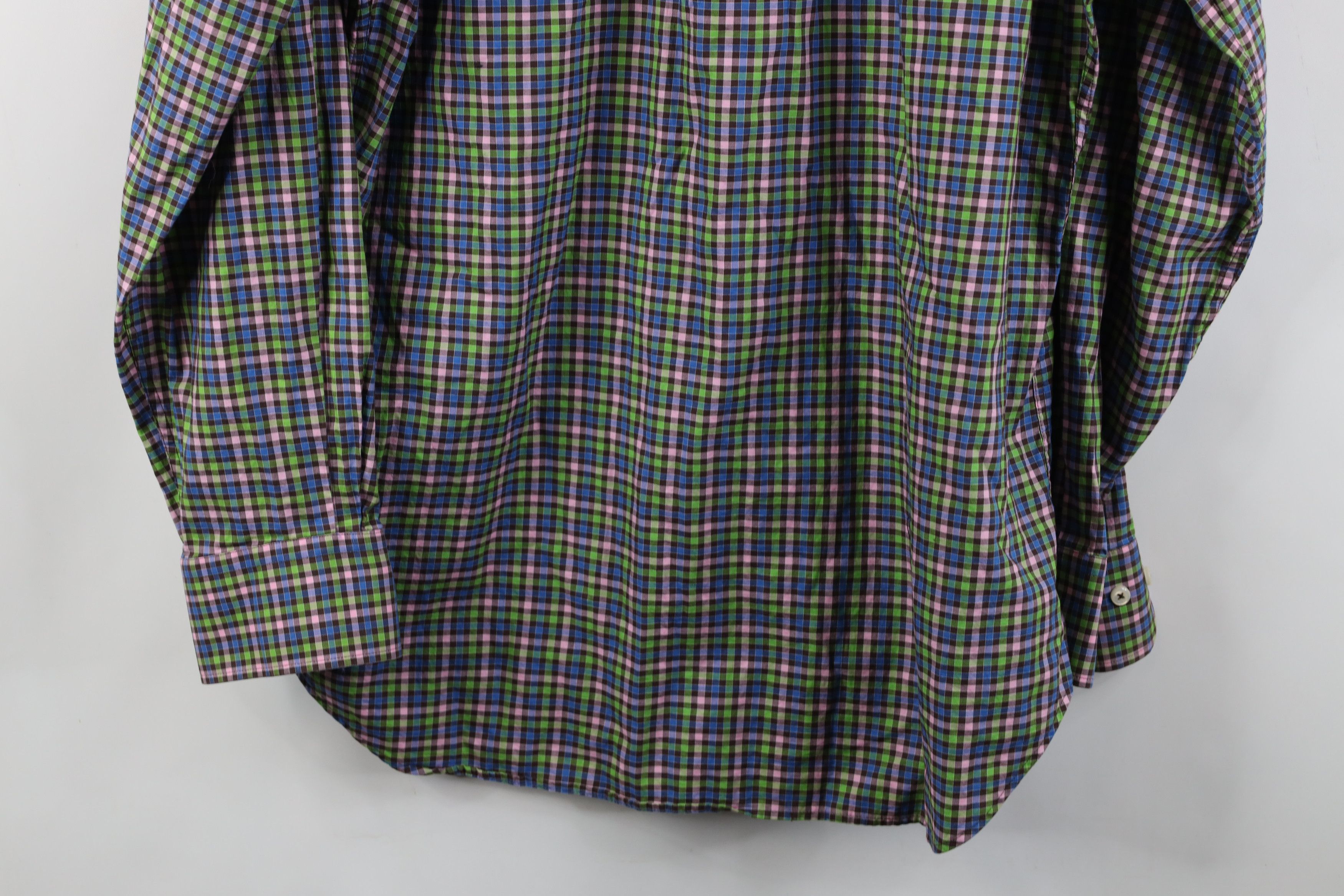 Peter Millar Vintage Peter Millar Collared Button Down Dress Shirt Plaid Size US L / EU 52-54 / 3 - 13 Thumbnail