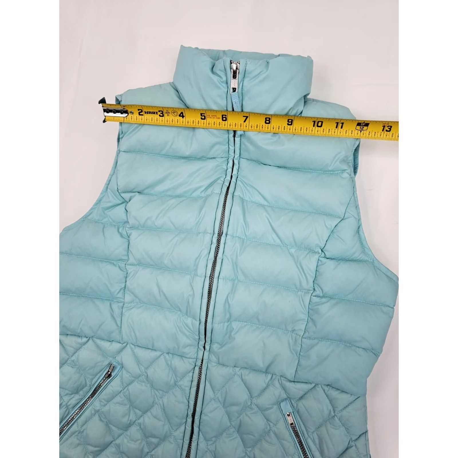 Talbots Talbots Vest Women XS Full Zip Quilted Puffer Down Insulated Aqua Blue EUC Size XS / US 0-2 / IT 36-38 - 7 Thumbnail