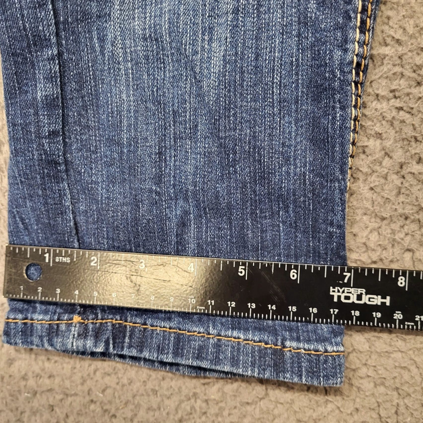 Denime Ariya Jeans Womens Capris Denim Blue 9/10 Stretch Distressed Whiskers 30x20 Jeans Jeans Capris Women Sleeve? Size 30" / US 8 / IT 44 - 7 Thumbnail