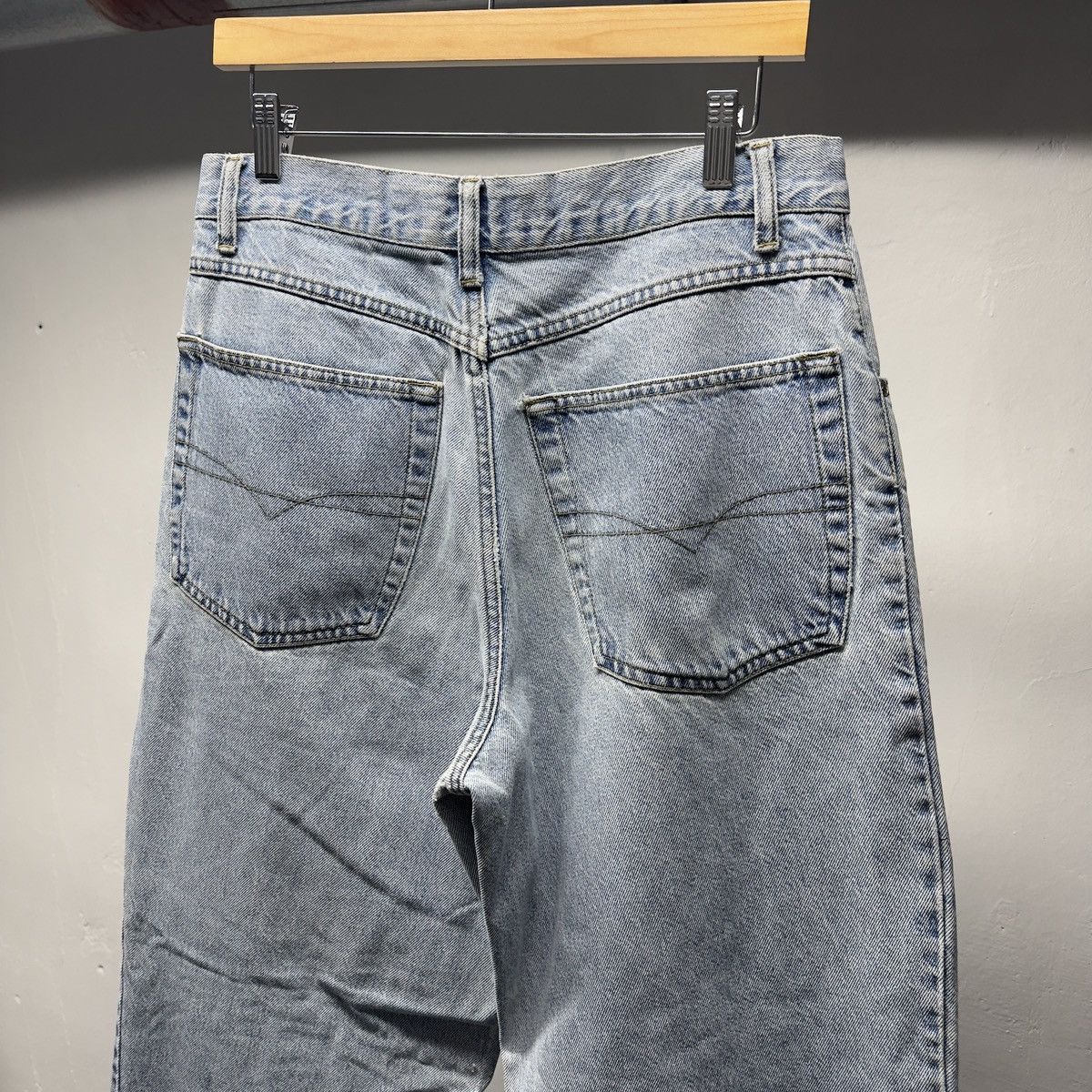 Vintage 90s Thrashed Faded Baggy Wide Leg Jeans ERD Grunge Chrome Size US 32 / EU 48 - 4 Thumbnail