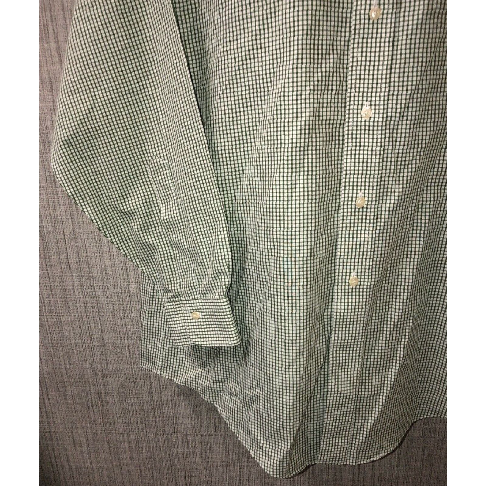 Brooks Brothers Brooks Brothers Mens Dress Shirt Long Sleeve Green Plaid Non-Iron Size 16 Size US L / EU 52-54 / 3 - 4 Thumbnail