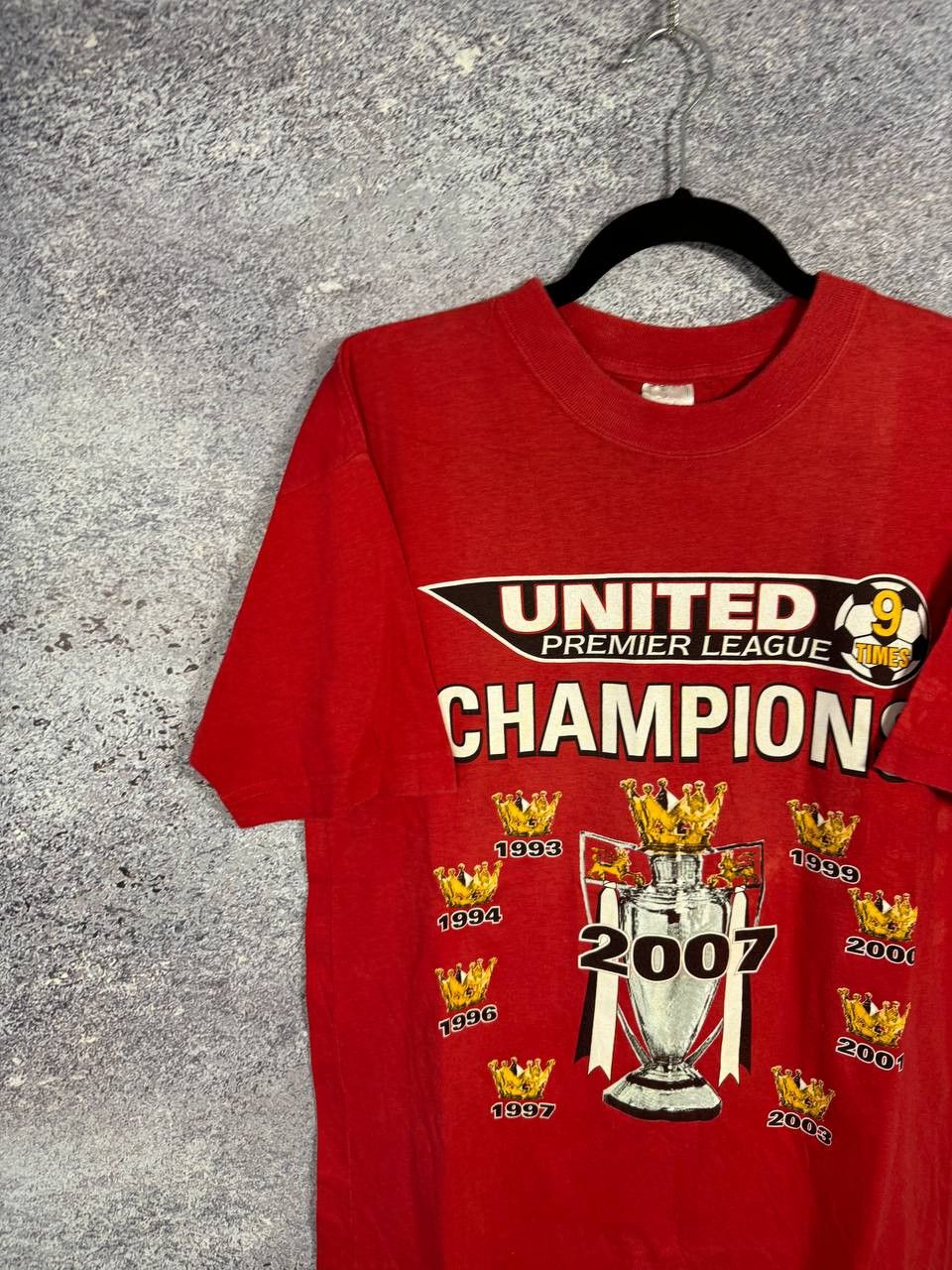 Vintage Vintage Manchester United Champions 2007 Red T-Shirt Small Size US S / EU 44-46 / 1 - 2 Thumbnail