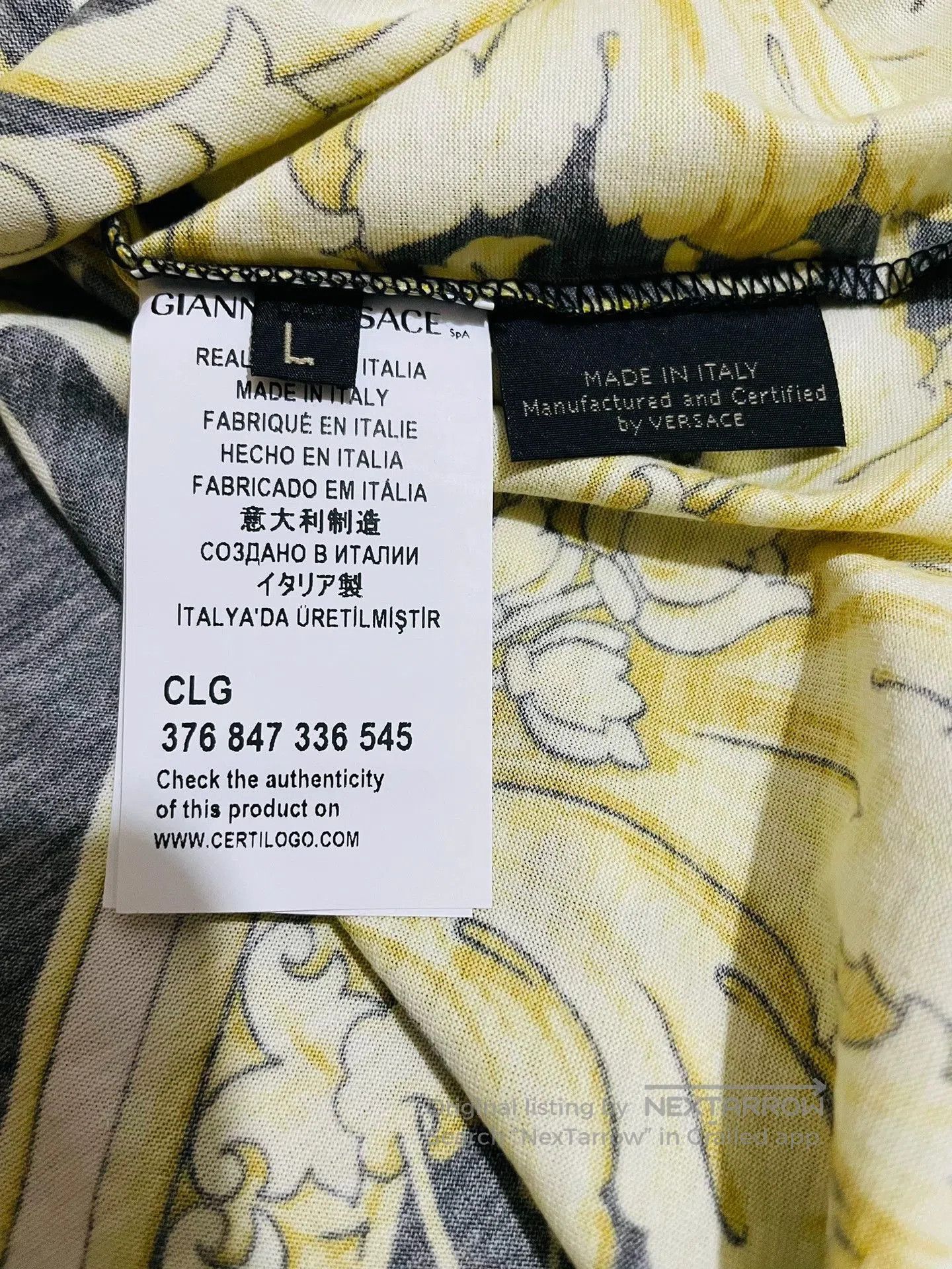 Versace Versace Baroque Graffiti Short Sleeve T-shirt. Size US L / EU 52-54 / 3 - 7 Thumbnail