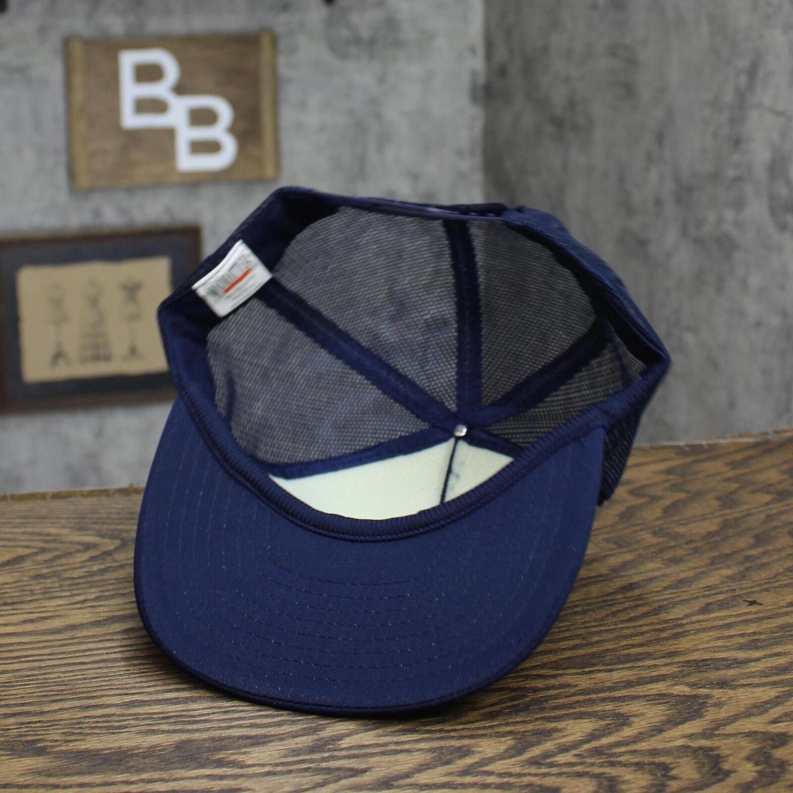 Designer NEW Madhatter Blue Hardwoods Trucker Hat Cap Navy Blue OS Size ONE SIZE - 5 Thumbnail