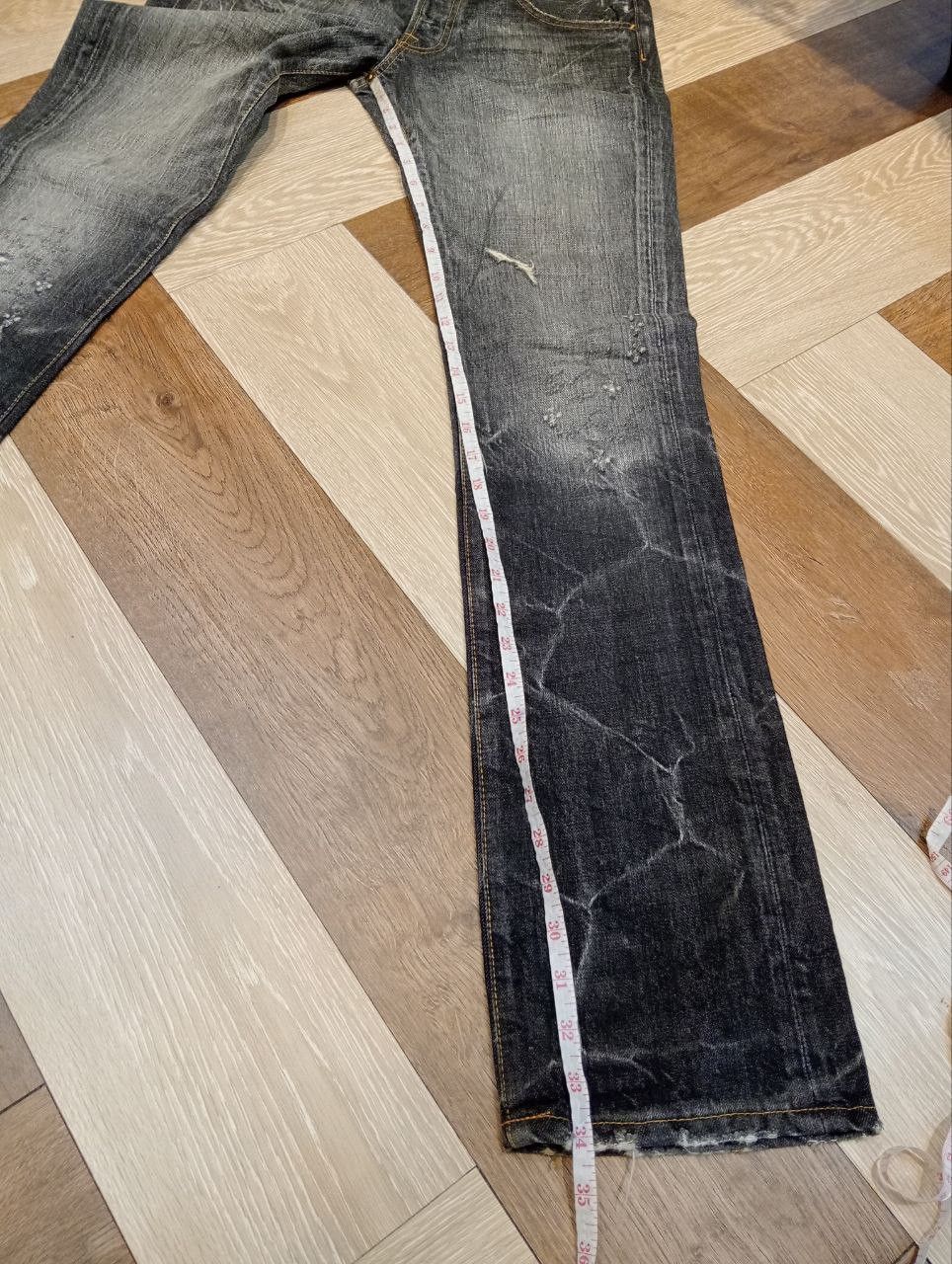 Japanese Brand VINTAGE BLUE WAY JAPAN DISTRESSED JEANS - SIZE 30 Size US 30 / EU 46 - 13 Thumbnail