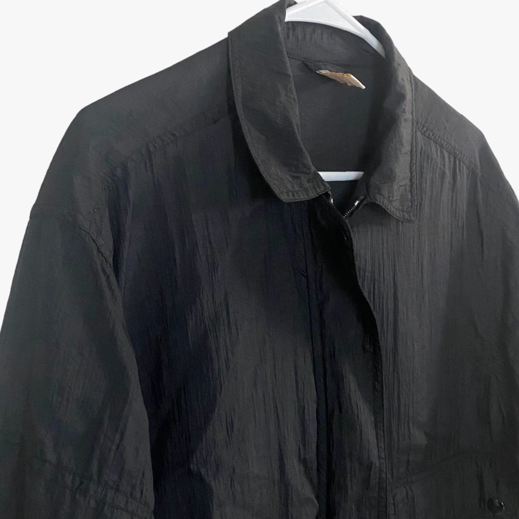 Jantzen VINTAGE Jantzen Windbreaker Jacket Snap Full Zip Black Womens Medium M Nylon Size M / US 6-8 / IT 42-44 - 5 Thumbnail