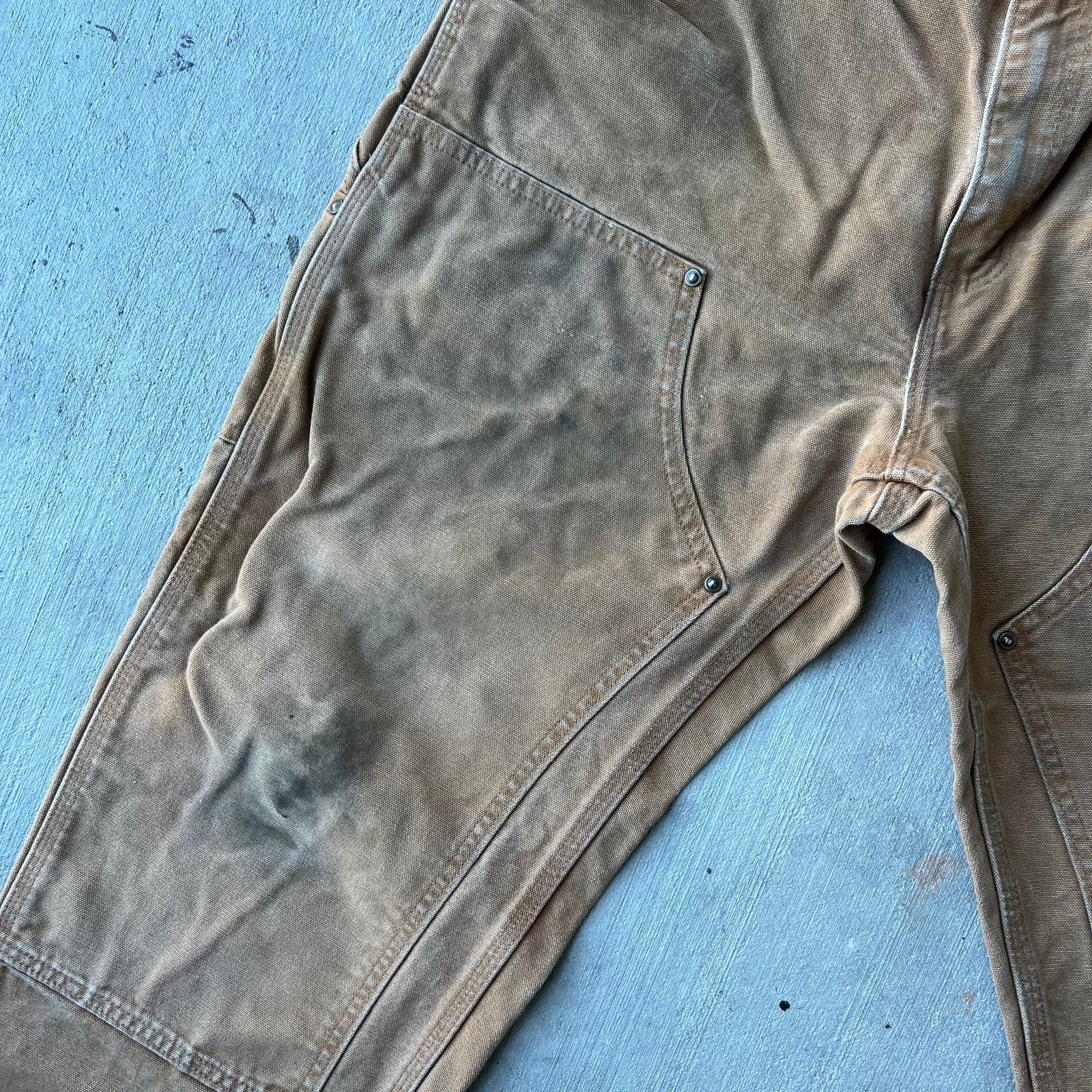 Carhartt × Vintage Carhartt brown double knee work wear carpenter pants Size US 32 / EU 48 - 4 Thumbnail