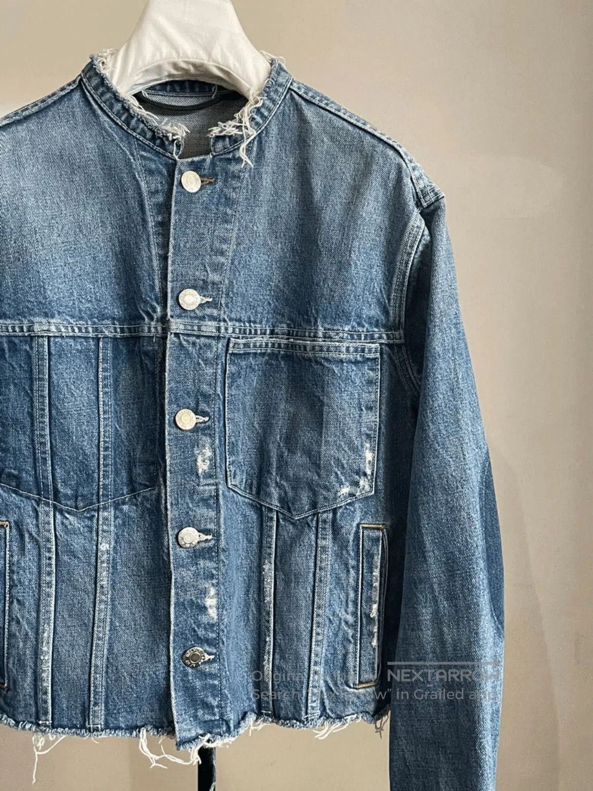Helmut Lang Helmut Lang Distressed Denim Jacket. Size US XS / EU 42 / 0 - 4 Thumbnail