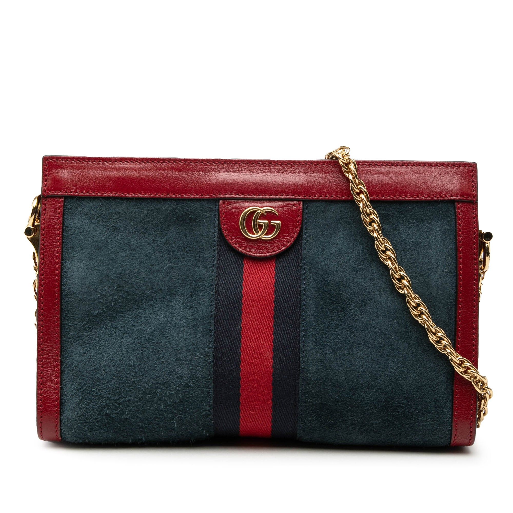 Gucci Small Suede Web Ophidia Chain Crossbody Size ONE SIZE - 1 Thumbnail