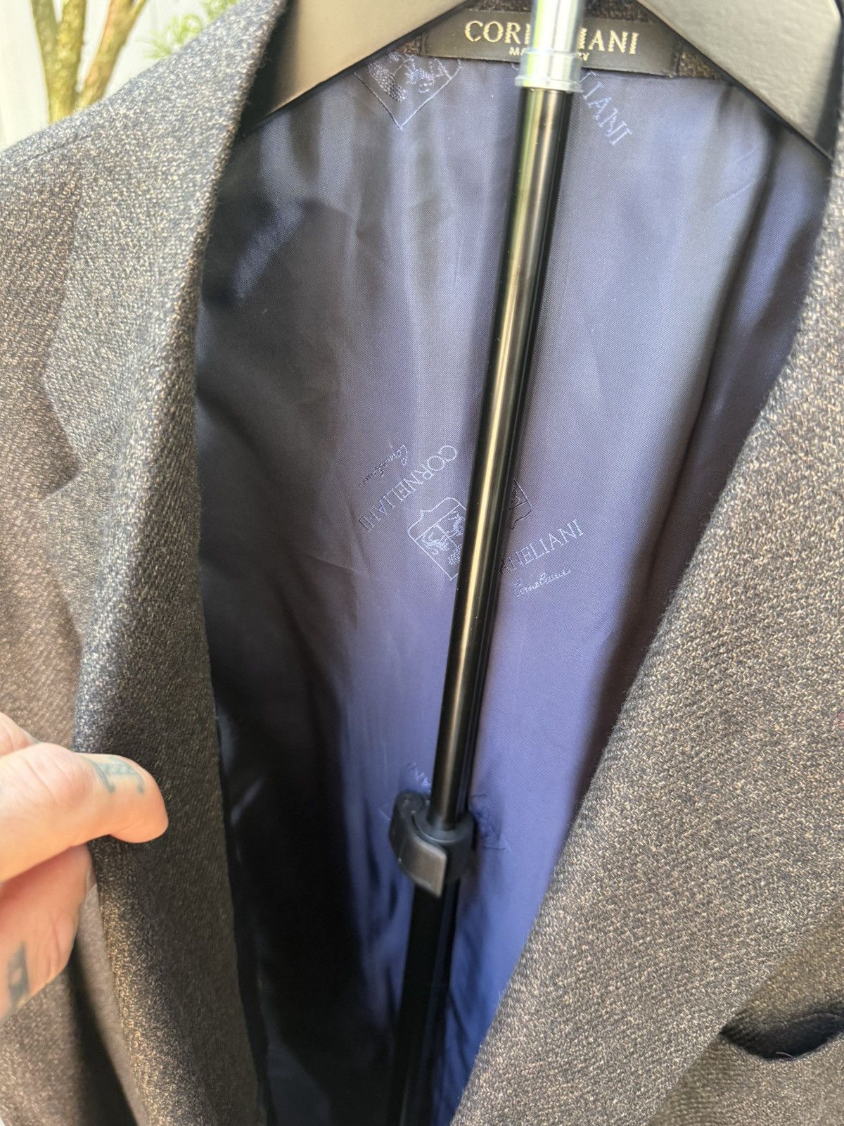 Corneliani Brown Wool Italy 60R Custom Blazer Blue Elbow Patches Size 54R - 5 Thumbnail