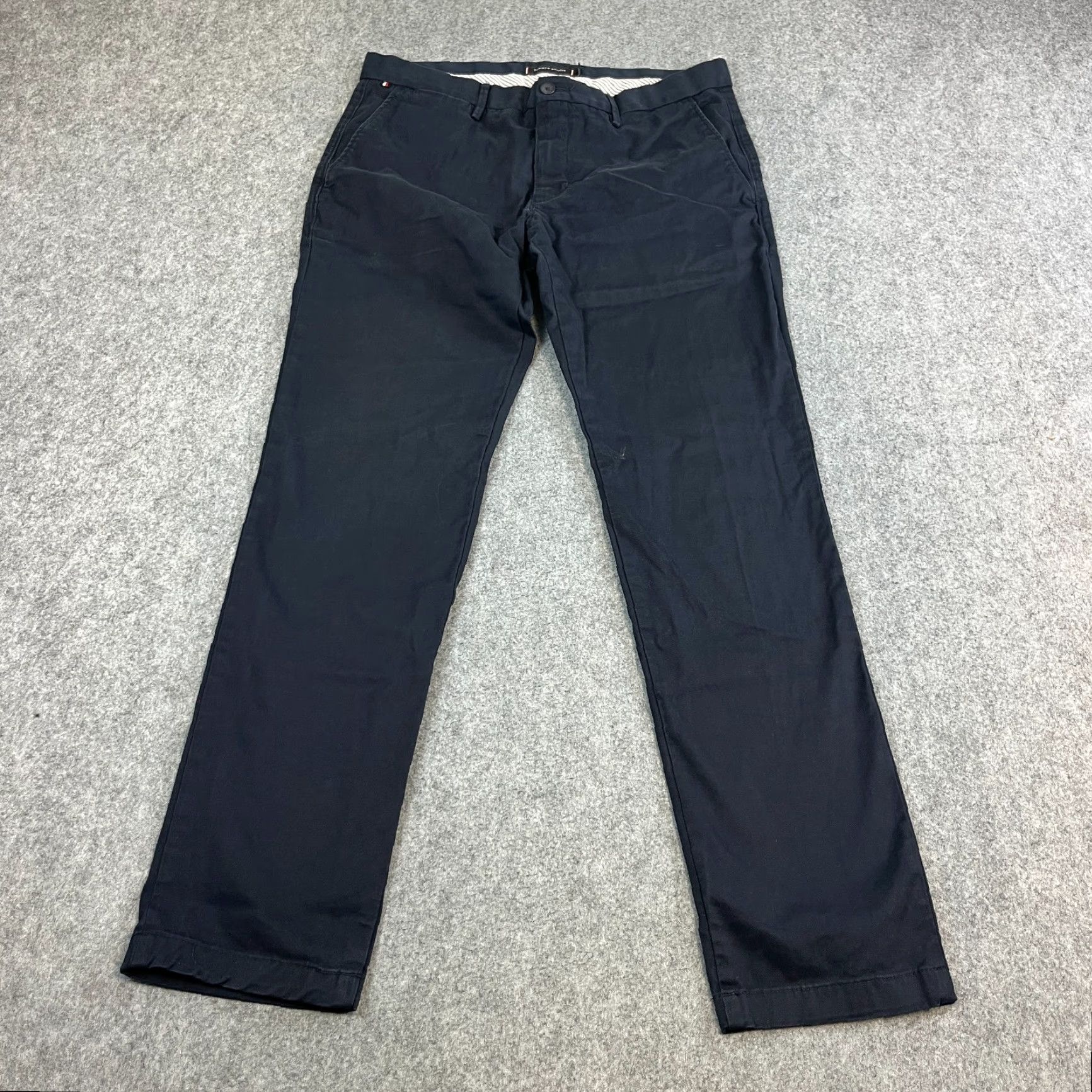 Tommy Hilfiger Tommy Hilfiger Mens Chino Trousers Pants Slim Tapered 34 Blue Cotton Elastan 5-Pocket Preppy Size US 34 / EU 50 - 2 Thumbnail