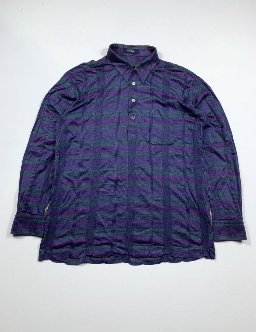 Yves Saint Laurent Vintage Yves Saint Laurent YSL Small Logo Button Ups Size US M / EU 48-50 / 2 - 1 Thumbnail