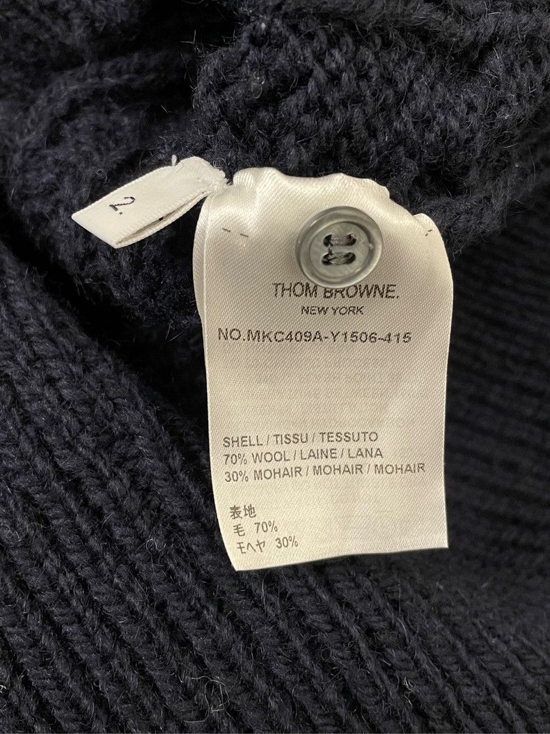 Thom Browne Thom browne Dark blue four-striped coarse-woven wool horseh Size US M / EU 48-50 / 2 - 6 Thumbnail