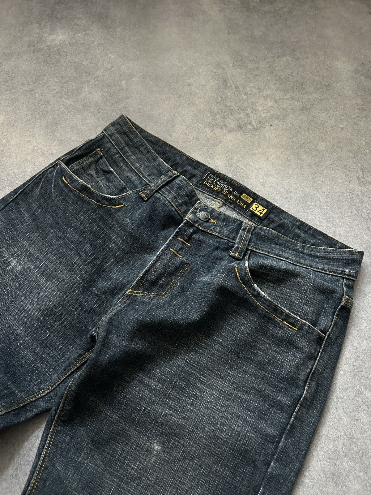 Dickies Vintage Dickies jeans made in usa distressed dark blue Size US 34 / EU 50 - 3 Thumbnail