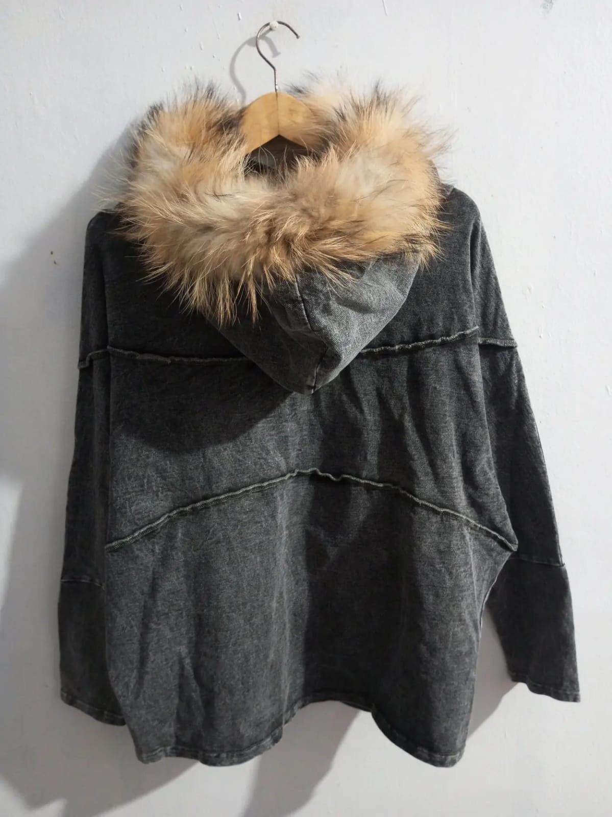 Japanese Brand pattern torso denim stretch fur hoodie Size US L / EU 52-54 / 3 - 8 Thumbnail