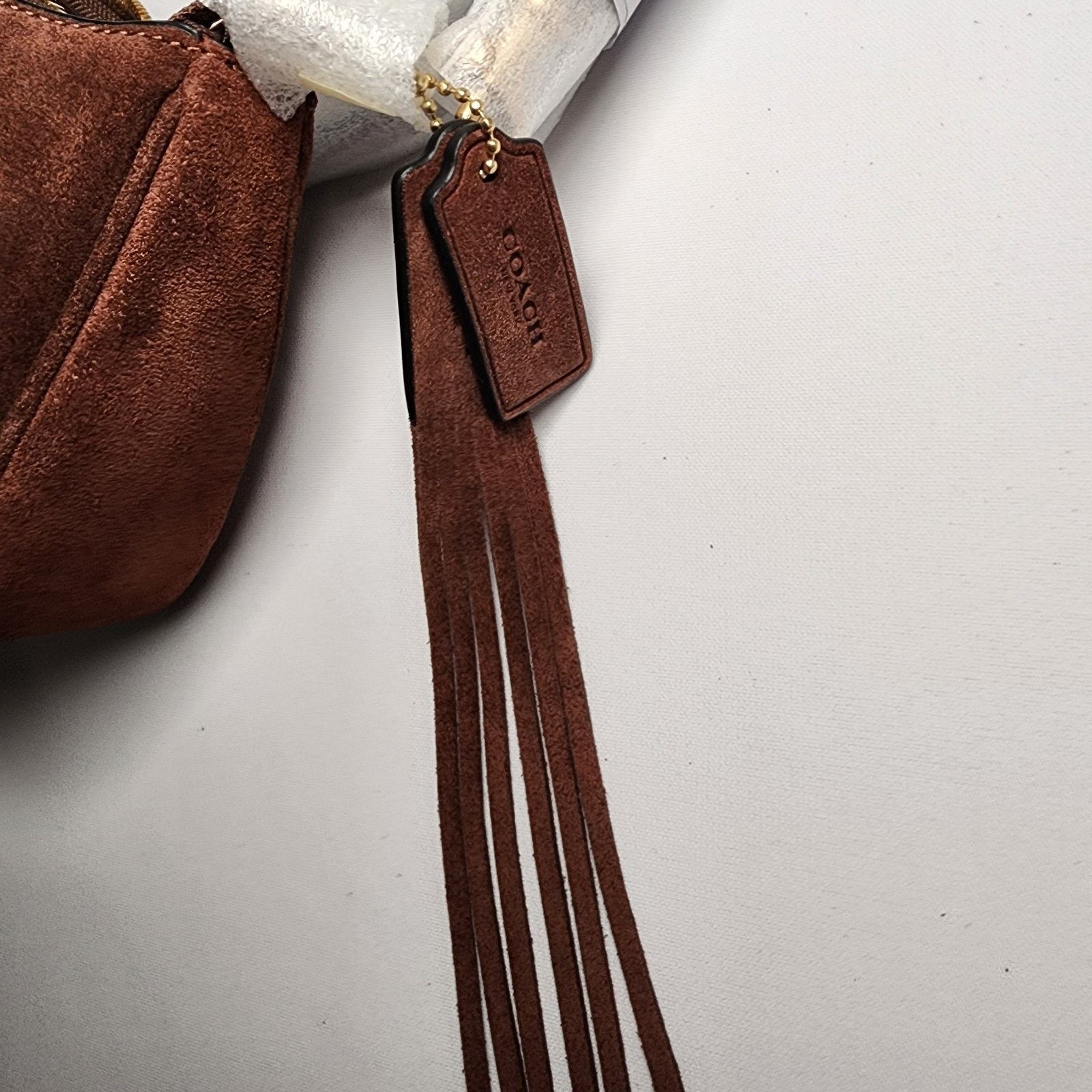 Coach Coach CCE42 Teri Mini Crossbody Handbag Suede Vintage Brown Size ONE SIZE - 7 Thumbnail