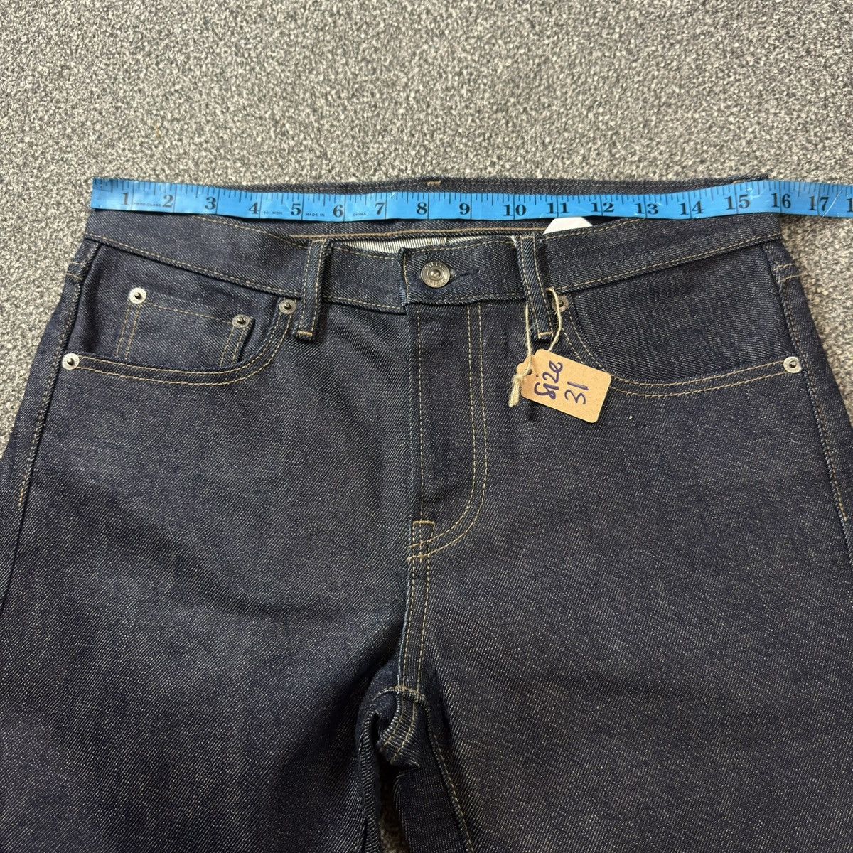 Undercover × Uniqlo 🔥🇯🇵 Japanese Raw Denim Uniqlo Indigo Selvedge Archive Jeans Size US 31 - 16 Thumbnail