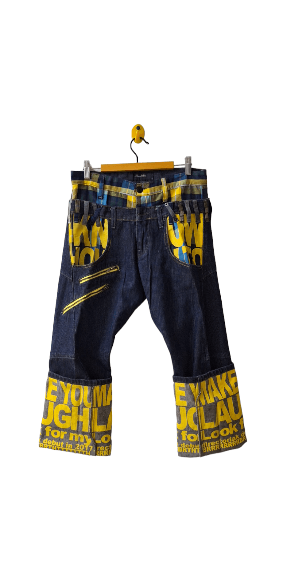 20471120 Japanese Brand Double Waist Ppfm Style Jeans Size US 31 - 1 Thumbnail