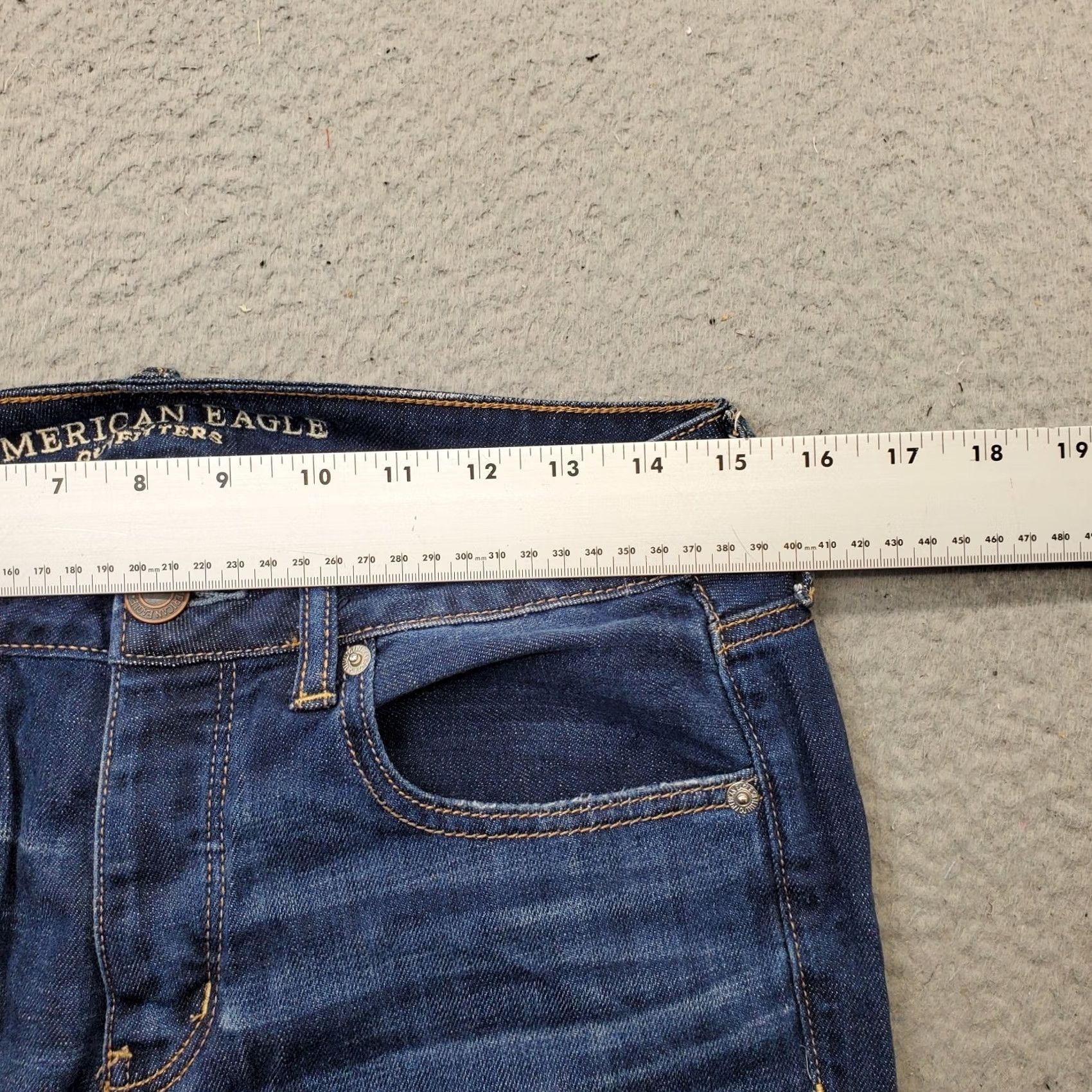 American Eagle Outfitters American Eagle Outfitters Womens 4 Jeans Blue Denim Distressed Button Fly Tomgirl Skinny AEO 4R Size 27" / US 4 / IT 40 - 6 Thumbnail