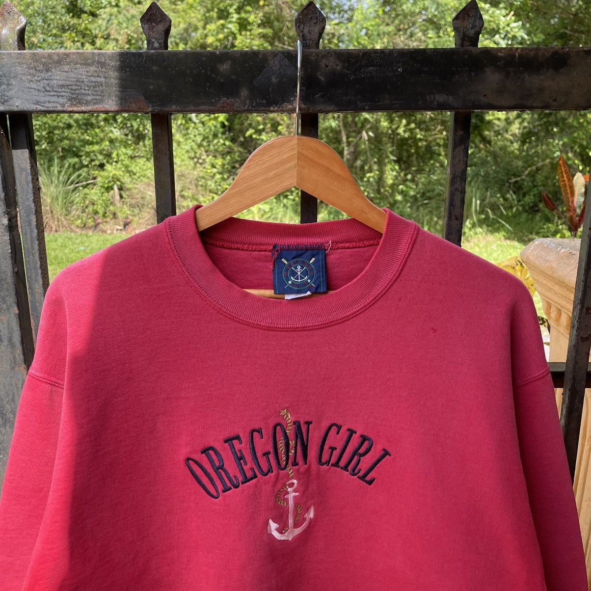 Japanese Brand × Vintage 🔥Vintage 90s Oregon Girl Embroidered Big Logo Sweatshirts Size US M / EU 48-50 / 2 - 4 Thumbnail