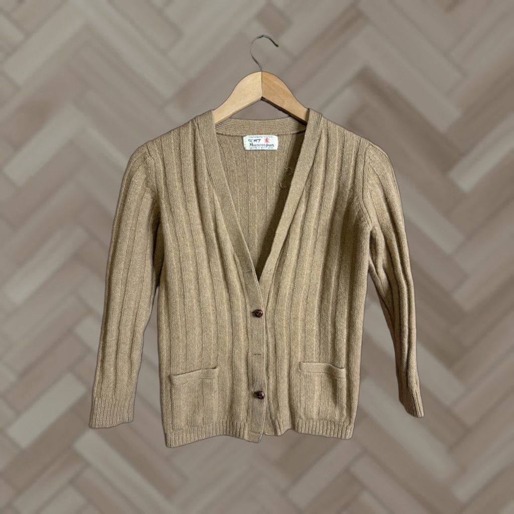 Vintage VINTAGE Munrospun 100% Wool Scotland Cardigan Sweater Womens Small Size S / US 4 / IT 40 - 1 Thumbnail