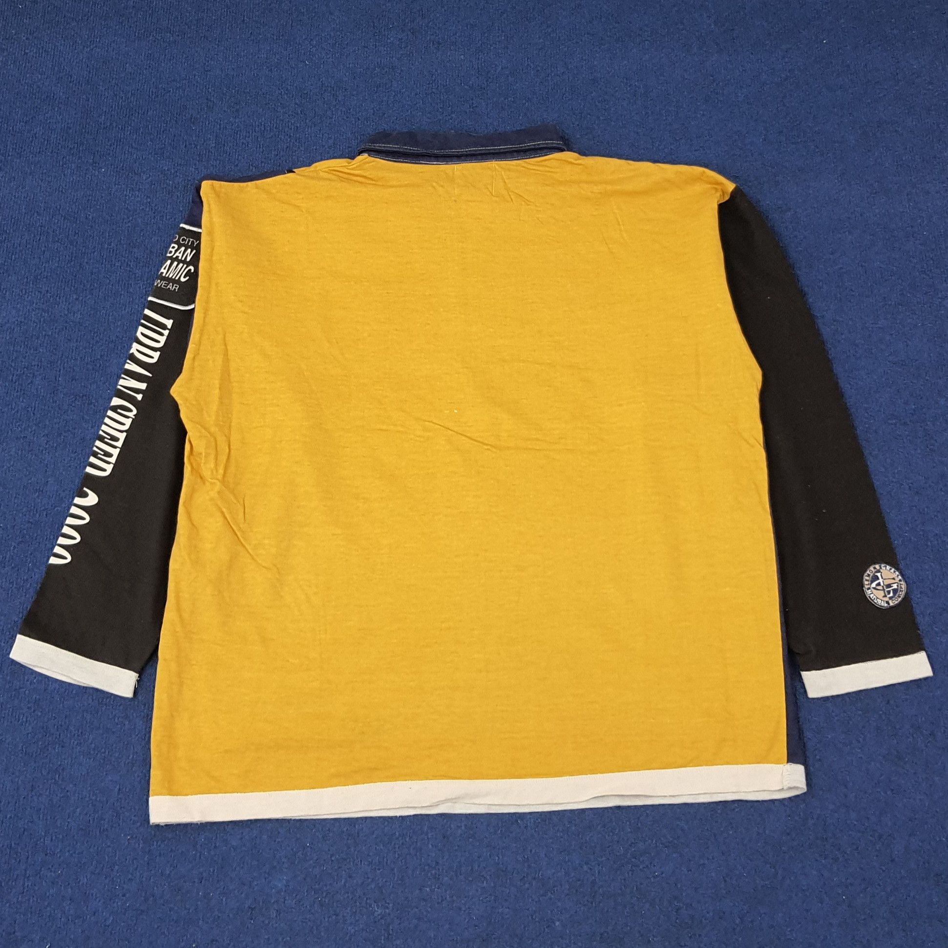Designer × Vintage Vintage Lemongrass Half Zipper Designer Sweatshirts C222N16 Size XL / US 12-14 / IT 48-50 - 3 Thumbnail