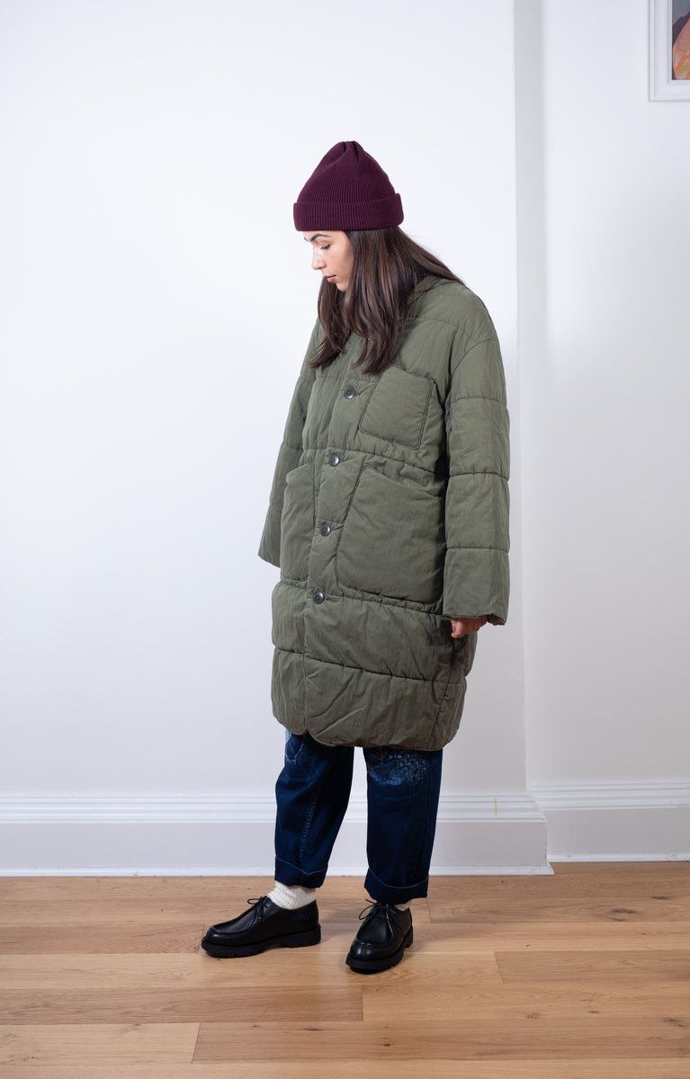 Kapital Kapital Ripstop Quilted Samu Coat - Khaki Green Size US L / EU 52-54 / 3 - 3 Thumbnail