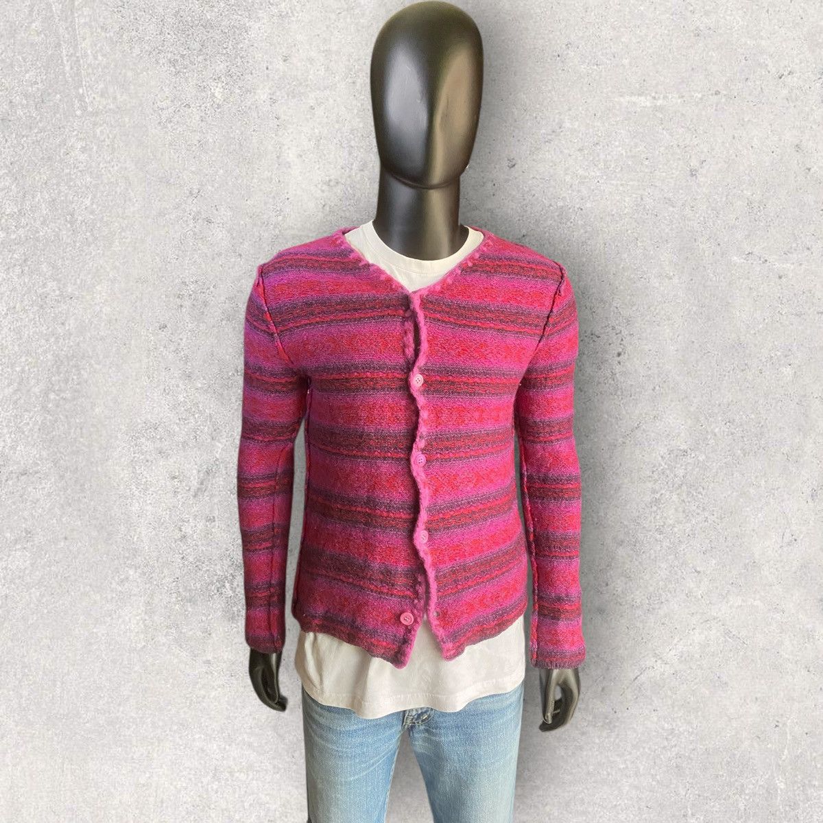 Comme des Garcons Homme Plus Vintage AW99 Pink Cardigan Size US S / EU 44-46 / 1 - 1 Thumbnail