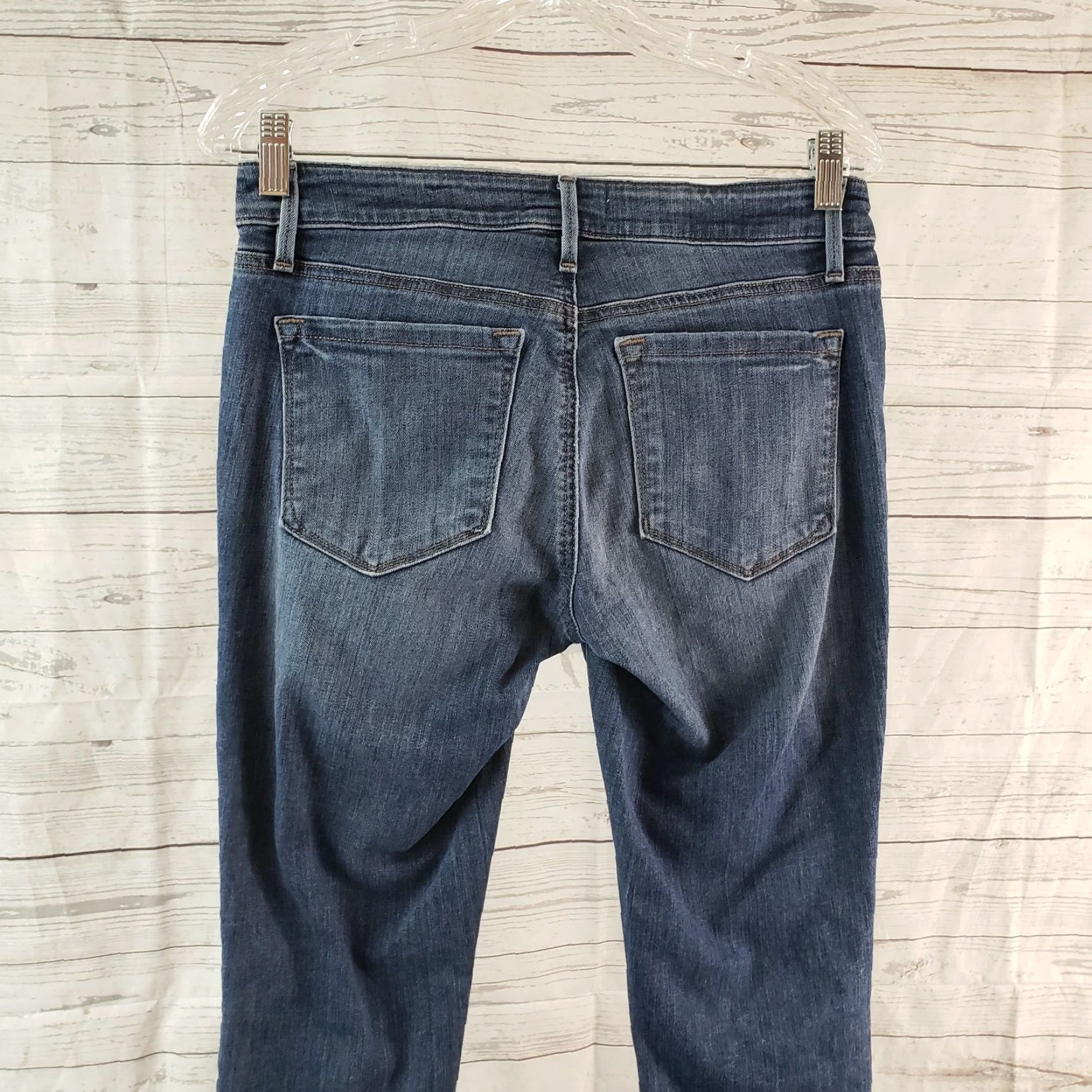 Loft Ann Taylor LOFT Womens Curvy Skinny Jeans Sz 4 Blue Medium Wash Low Rise Size 27" / US 4 / IT 40 - 4 Thumbnail