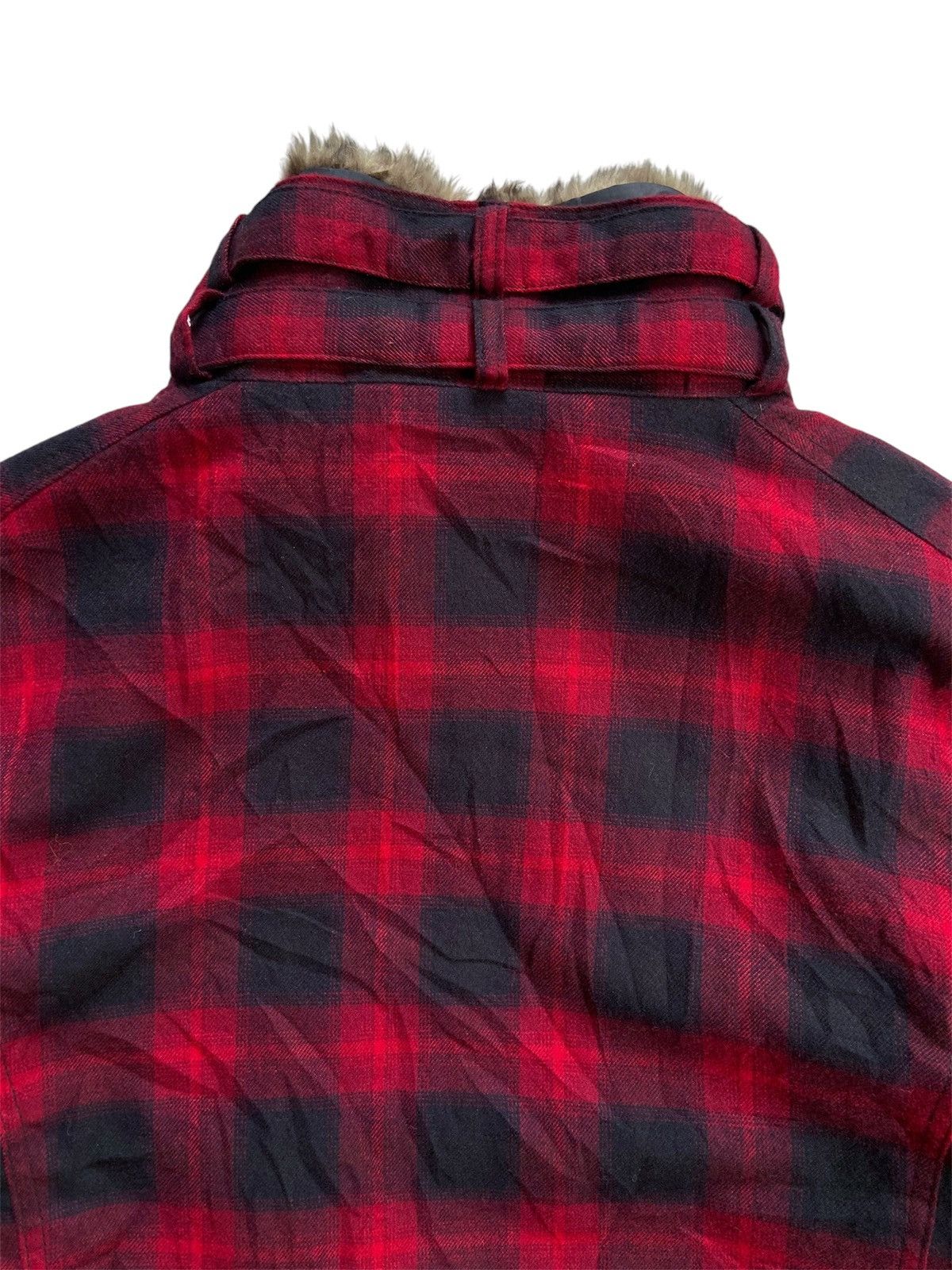 Japanese Brand DOUBLE DOCUS PLAID FAUX FUR ZIP JACKET Size US M / EU 48-50 / 2 - 13 Thumbnail