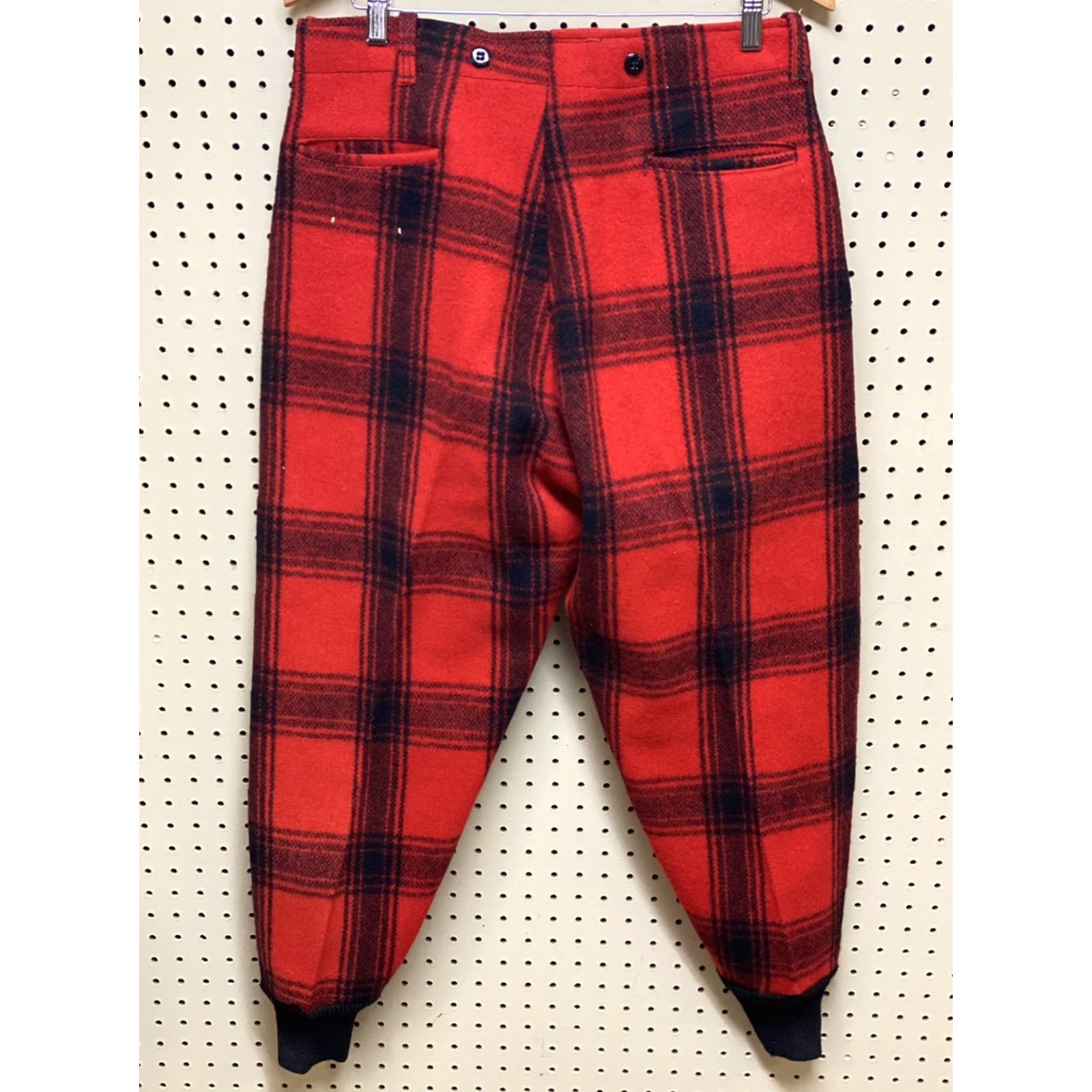Vintage VINTAGE Penneys Buffalo Plaid Wool Hunting Pants Mens 32 Red Black Wool Blend Casual USA 32 Mens Pants Size US 32 / EU 48 - 2 Thumbnail