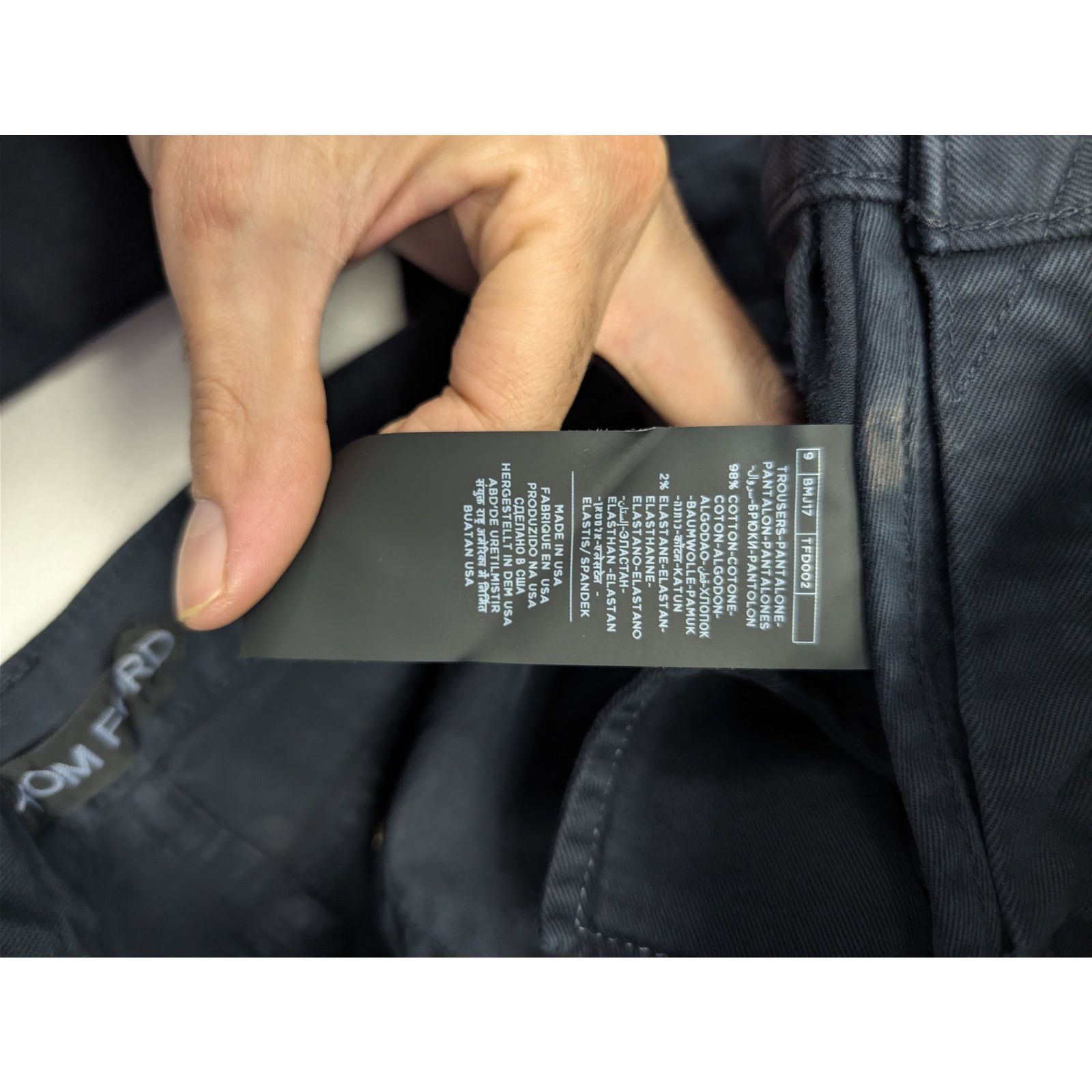 Tom Ford o1rshd1 Straight Fit Denim Jeans in Navy Blue Size US 30 / EU 46 - 15 Thumbnail