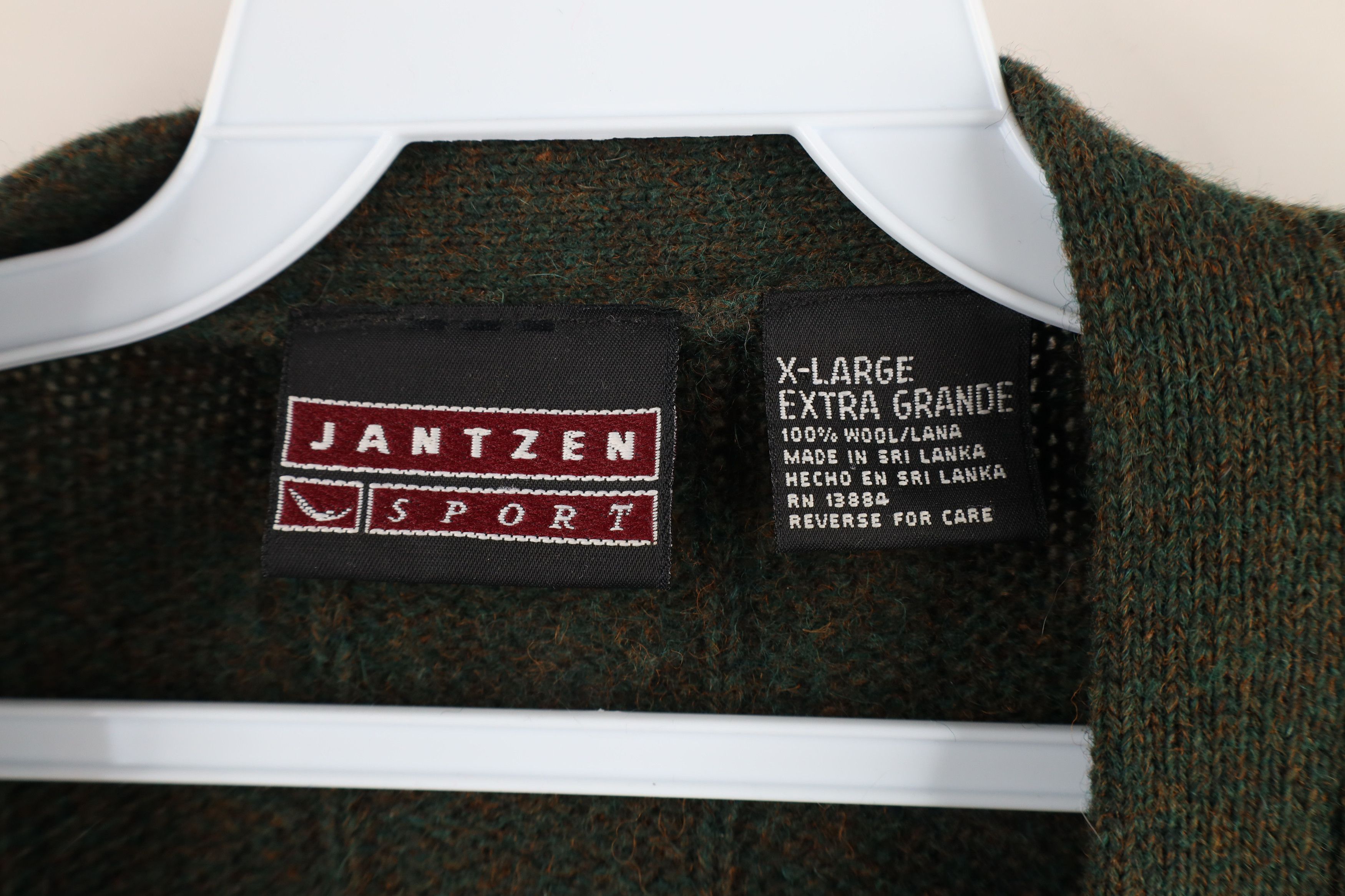 Vintage Vintage 90s Streetwear Wool Knit Cardigan Sweater Vest Green Size US XL / EU 56 / 4 - 7 Thumbnail