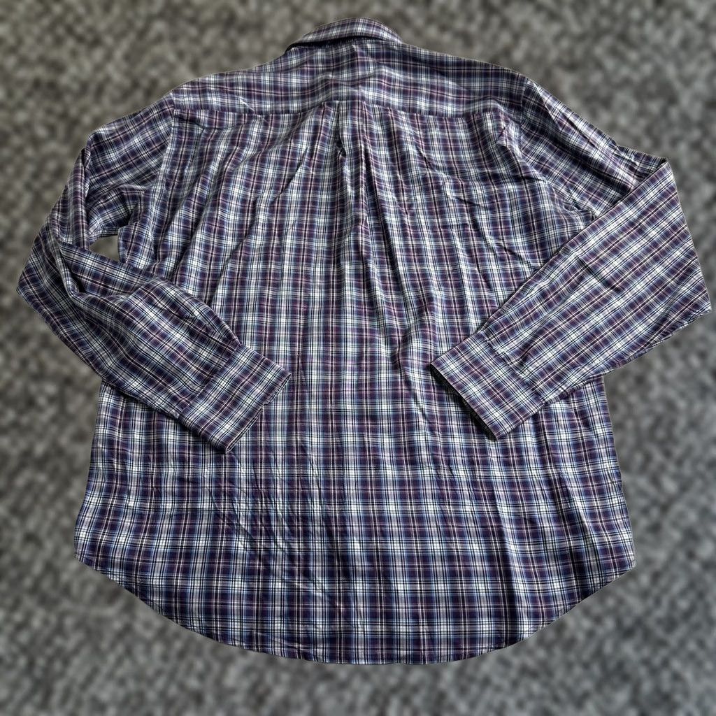 Peter Millar Peter Millar Button Down Shirt Large Purple Plaid Performance Stretch Cotton Men Size US L / EU 52-54 / 3 - 1 Thumbnail