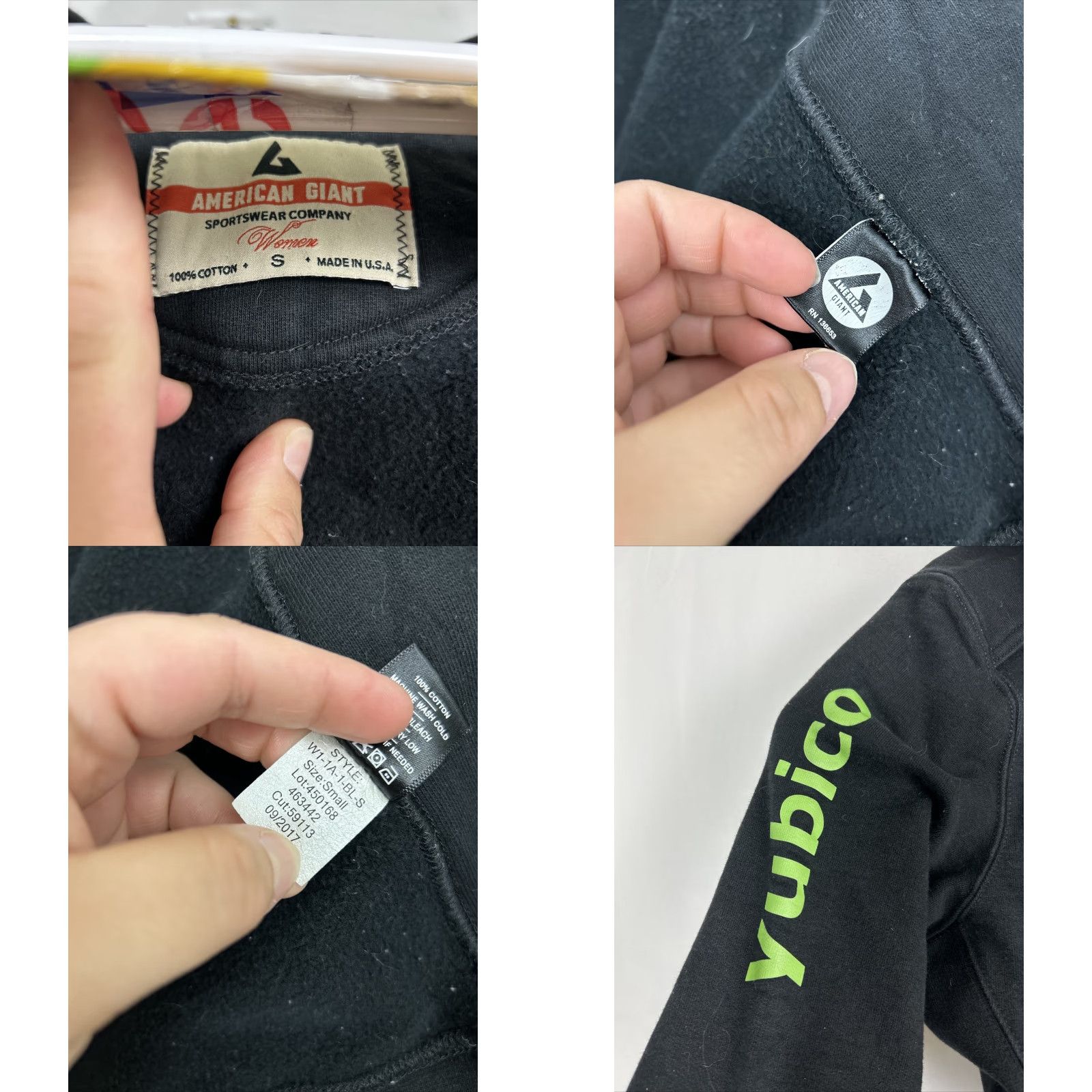 Vintage American Giant Hoodies Womens Small Black Full Zip Cotton Embroidered Size S / US 4 / IT 40 - 8 Thumbnail