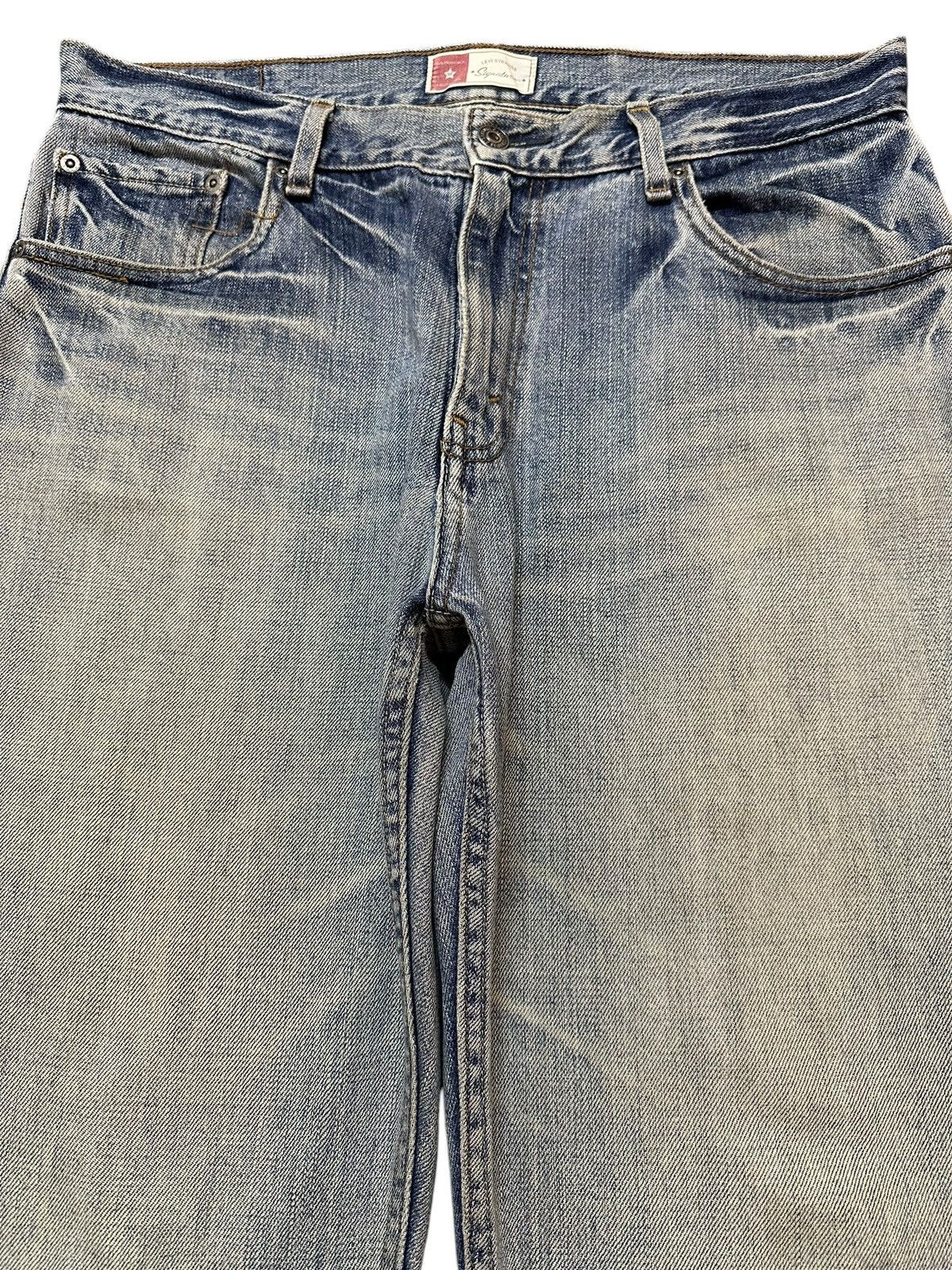 Levi's Vintage 90s Levis Signature Faded Wash Distress Baggy Jeans Size US 34 / EU 50 - 3 Thumbnail